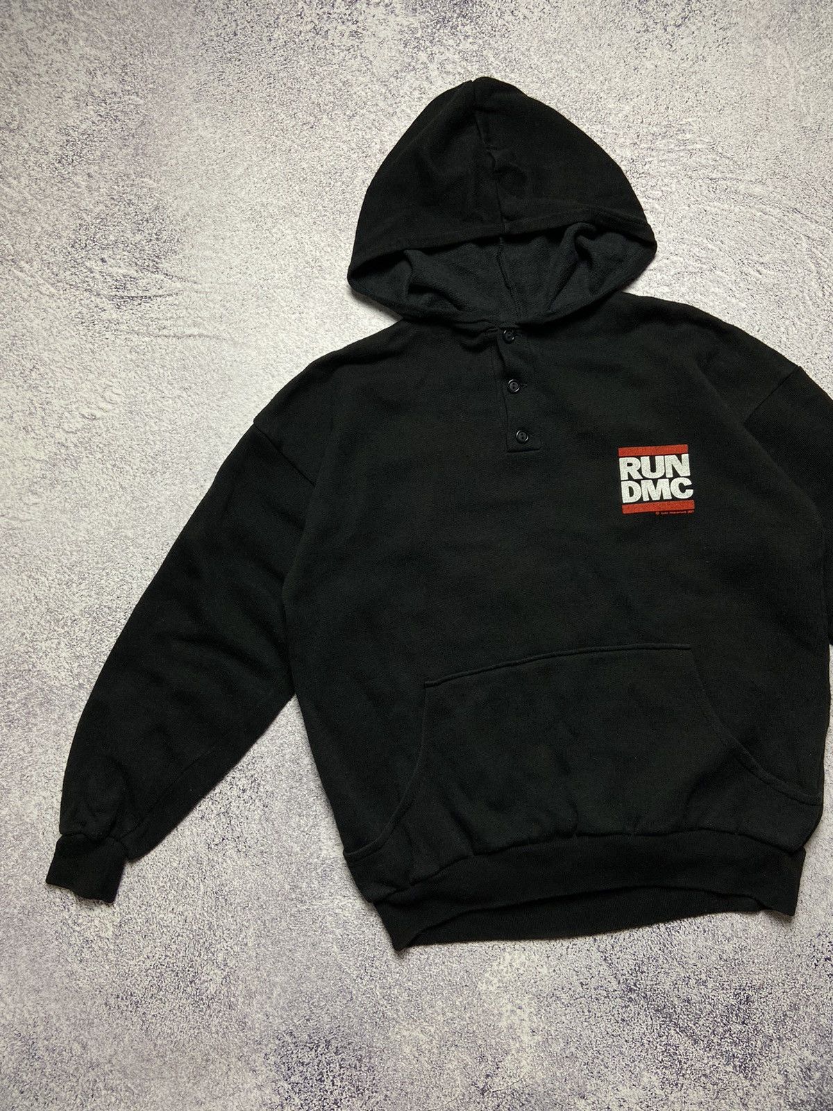 Rap Tees Vintage 80s RUN DMC Rap Hoodie Rare Hip Hop Y2K Style Gang Size US S / EU 44-46 / 1 - 8 Thumbnail