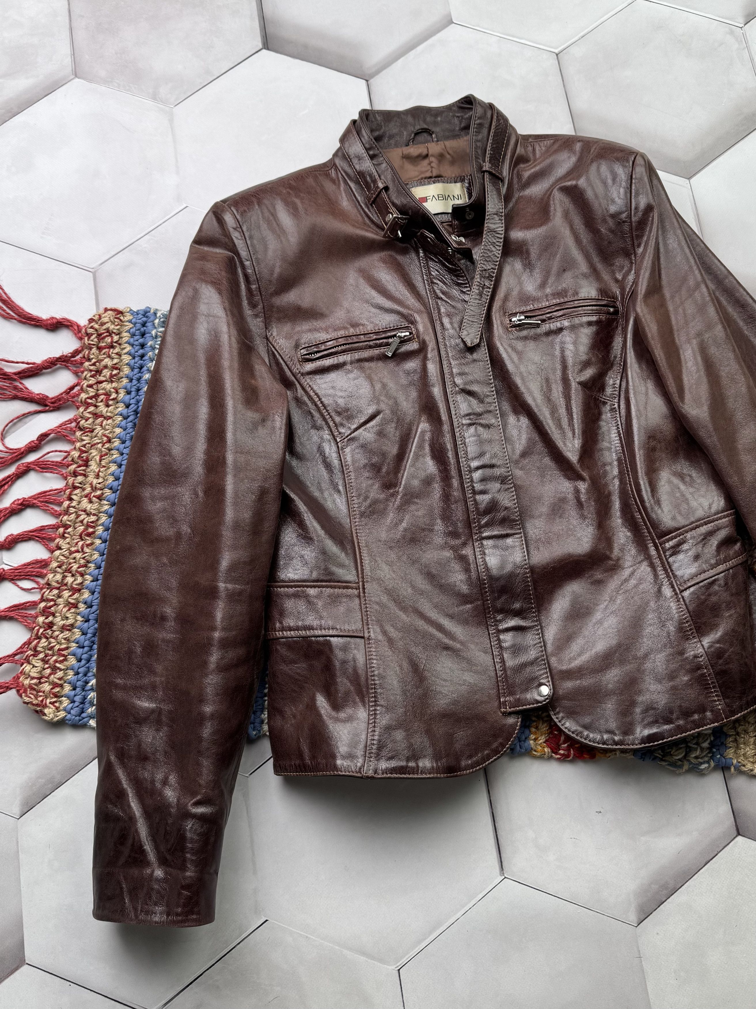 Vintage Vintage Cropped Leather Jacket Size L / US 10 / IT 46 - 2 Thumbnail