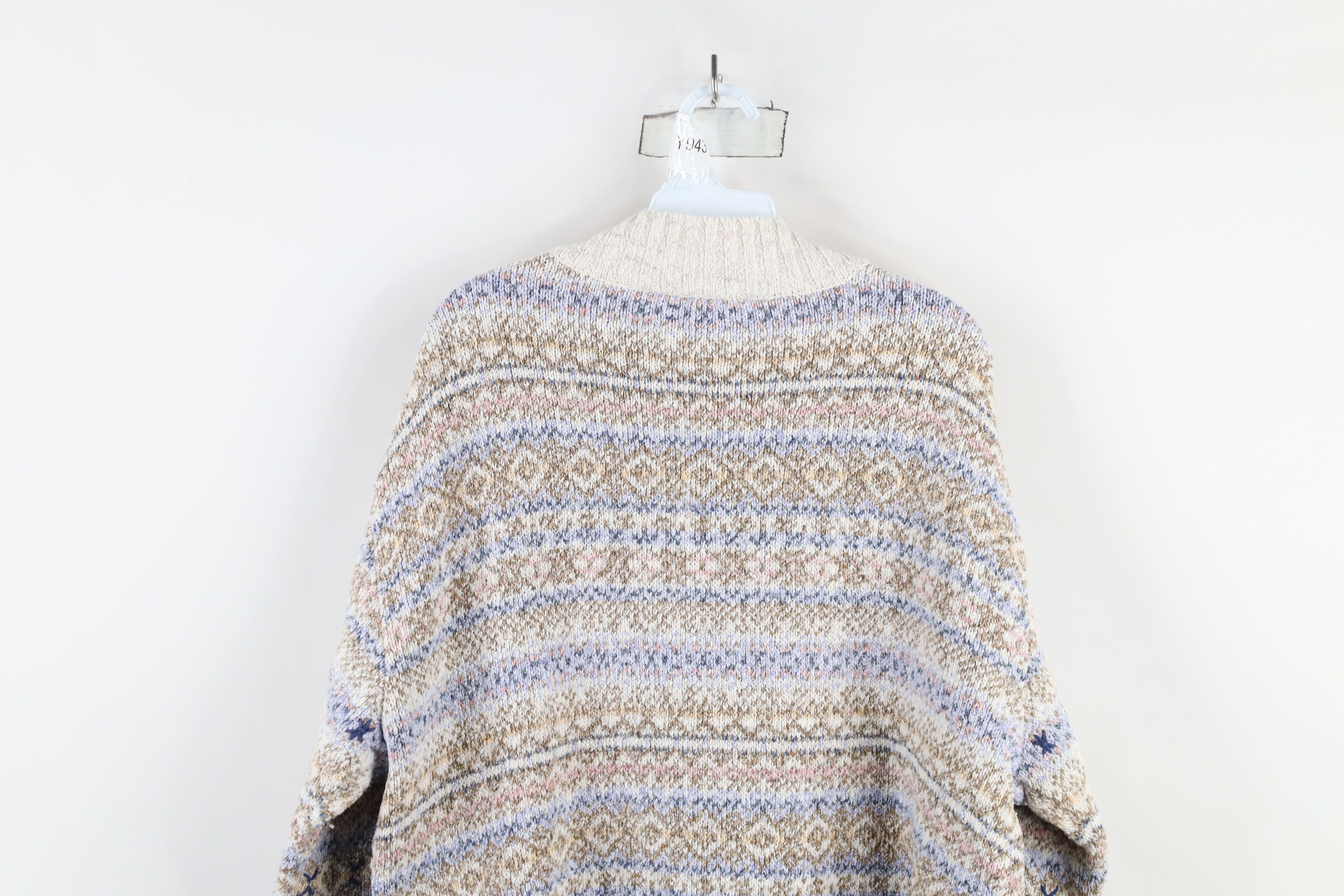 Vintage Vintage 90s Streetwear Pastel Fair Isle Tunic Sweater Size XL / US 12-14 / IT 48-50 - 6 Thumbnail