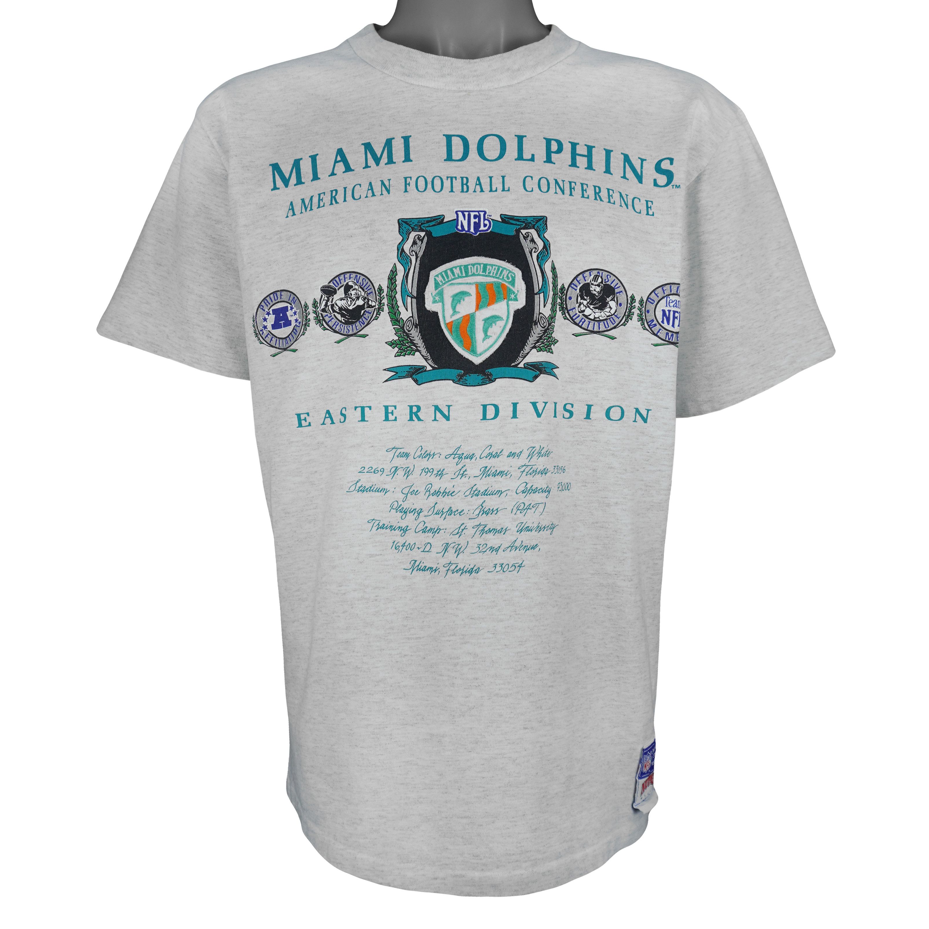 Nutmeg NFL Miami Dolphins Eastern Division T-Shirt 1990s Size US M / EU 48-50 / 2 - 1 Thumbnail