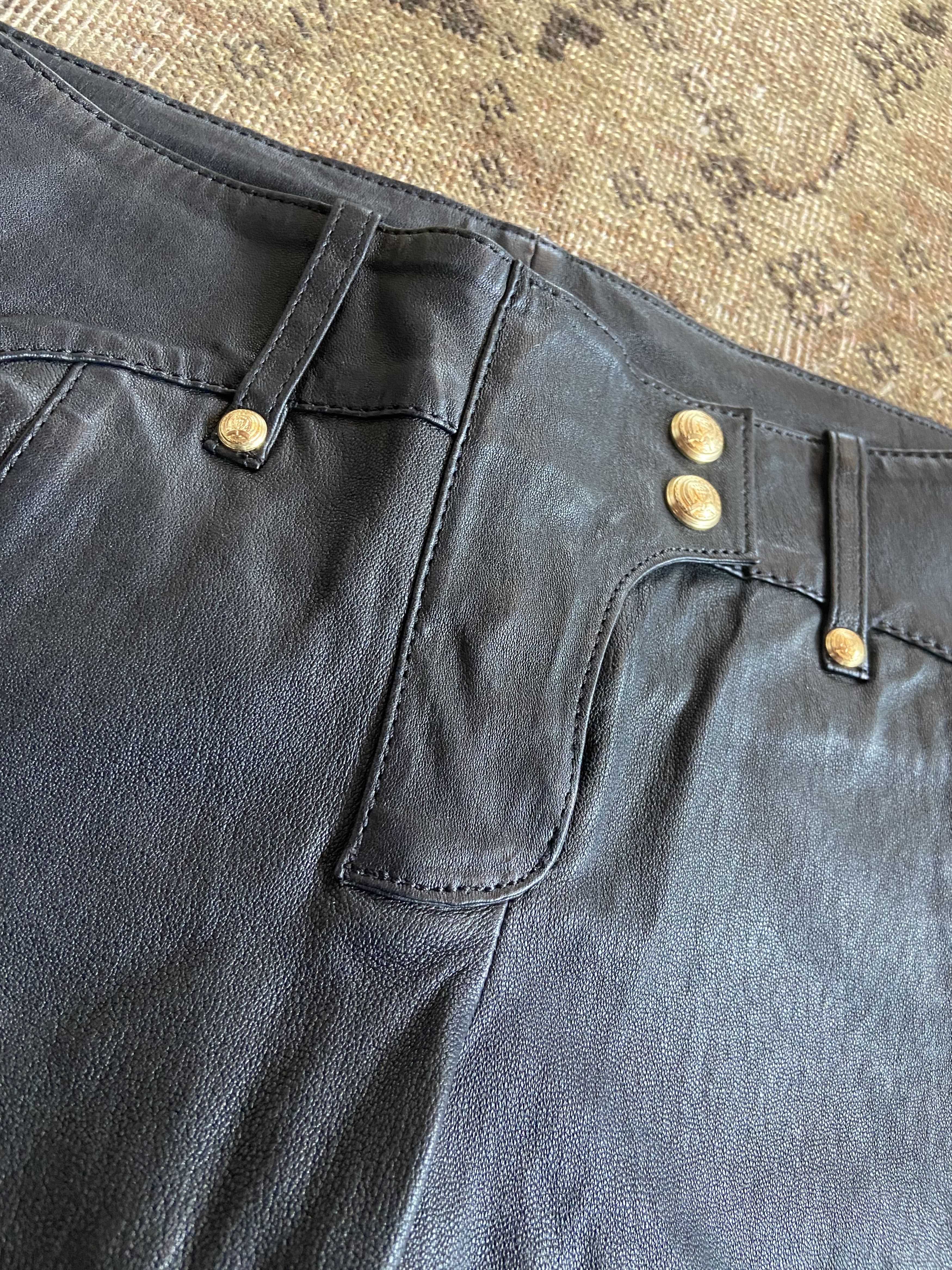 Balmain × H&M Balmain x HM lmb leather biker pants Size 25" / US 0 / IT 36 - 3 Thumbnail