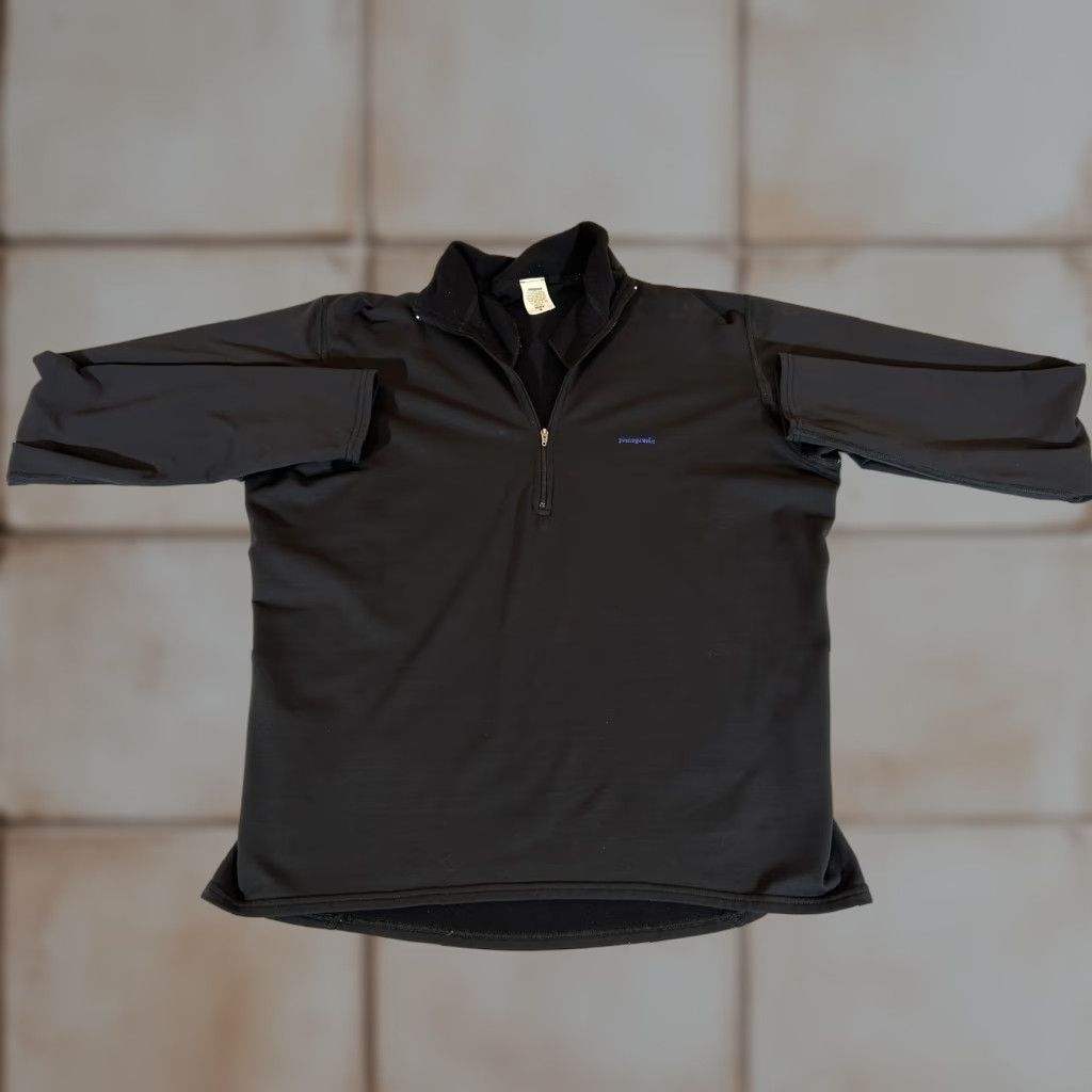 Patagonia Patagonia Pullover Mens M Base Layer 1/4 Zip Black USA Vintage Size US M / EU 48-50 / 2 - 1 Thumbnail