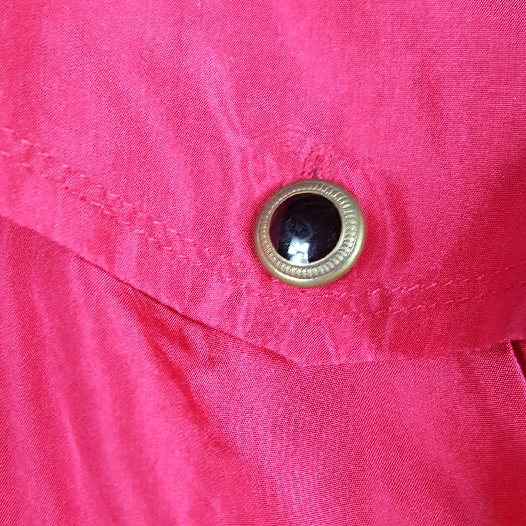 Vintage VINTAGE 80s Casual Isle Pure Silk Red Long Sleeve Collared Button-Up Golf Shirt Women's Size M Preppy Retro Sports Size M / US 6-8 / IT 42-44 - 3 Thumbnail