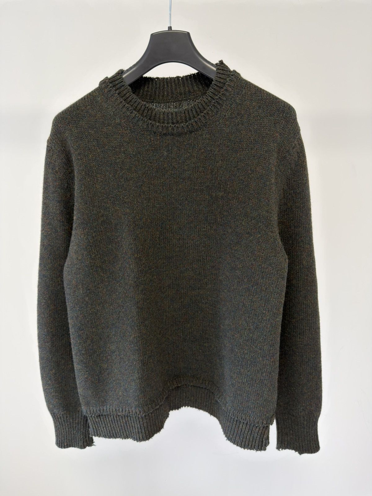 Maison Margiela A/W 21 Distressed Hems Wool Sweater Size US M / EU 48-50 / 2 - 2 Thumbnail