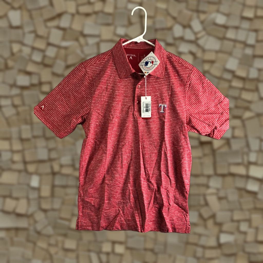 Vintage Antigua Polo Shirt Short Sleeve Mens Small Red Texas Rangers Logo Polo Shirt Men S Red Antigua Polo Shirt Texas Rangers Baseball Size US S / EU 44-46 / 1 - 1 Thumbnail