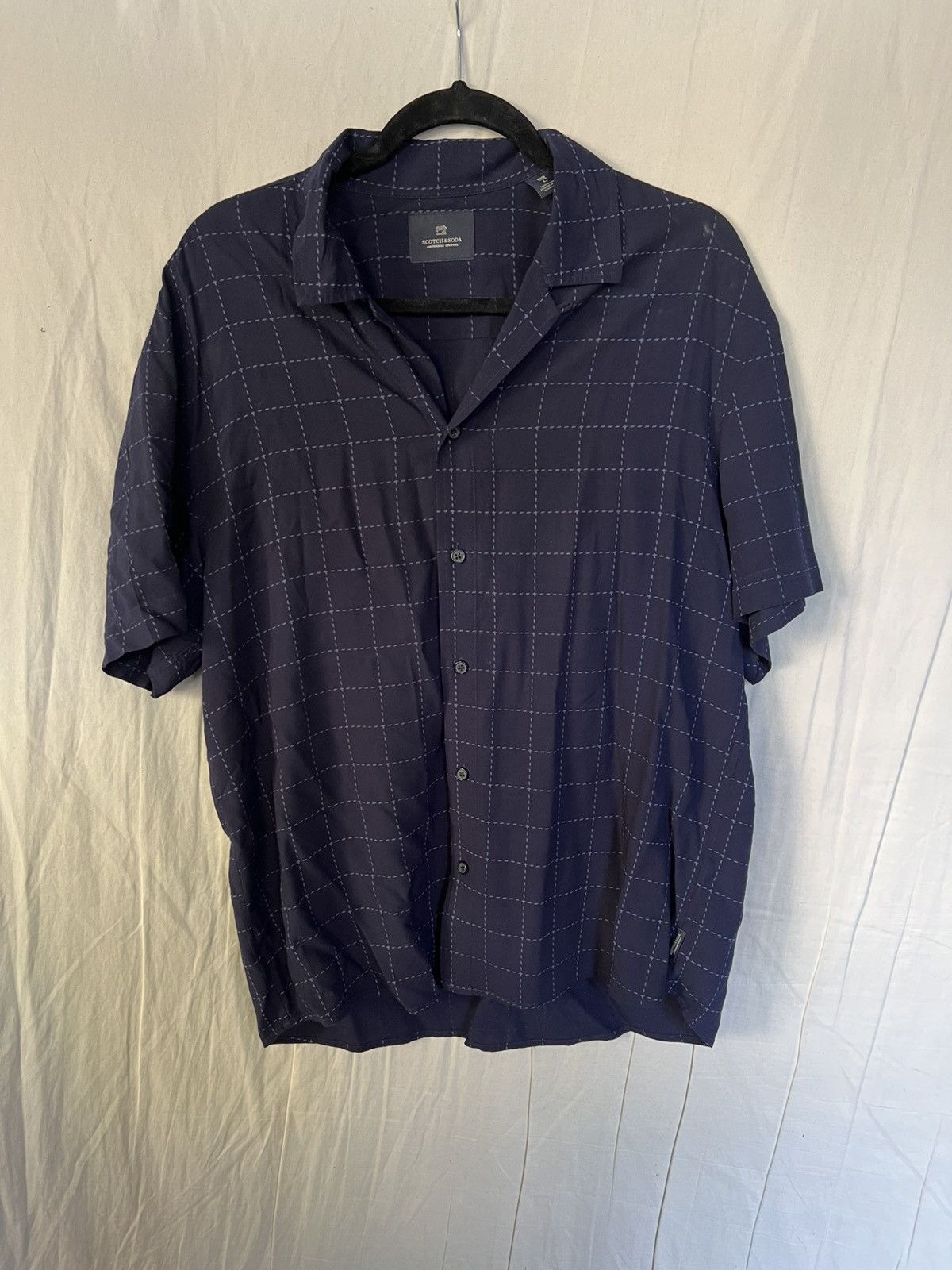 Scotch & Soda Scotch & Soda Navy Striped Shirt Size US L / EU 52-54 / 3 - 1 Thumbnail