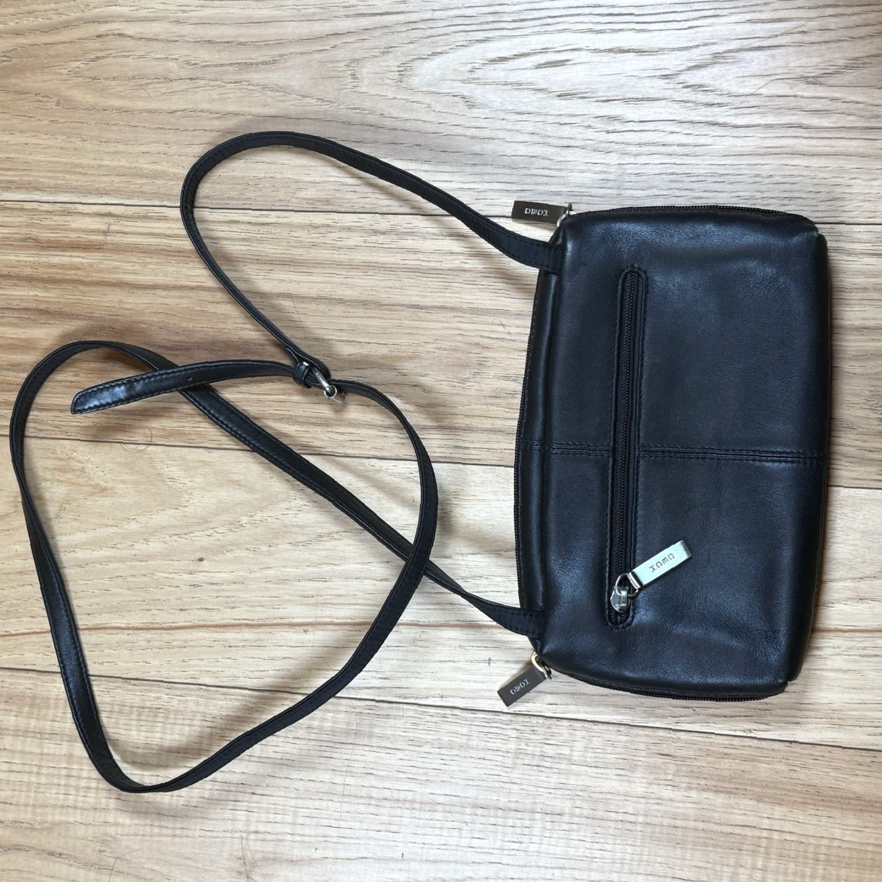 Vintage Hobo Black Pebbled Leather Crossbody Bag Purse Shoulder Bag Women Large Pebbles Crossbody Leather Bag Size ONE SIZE - 5 Thumbnail