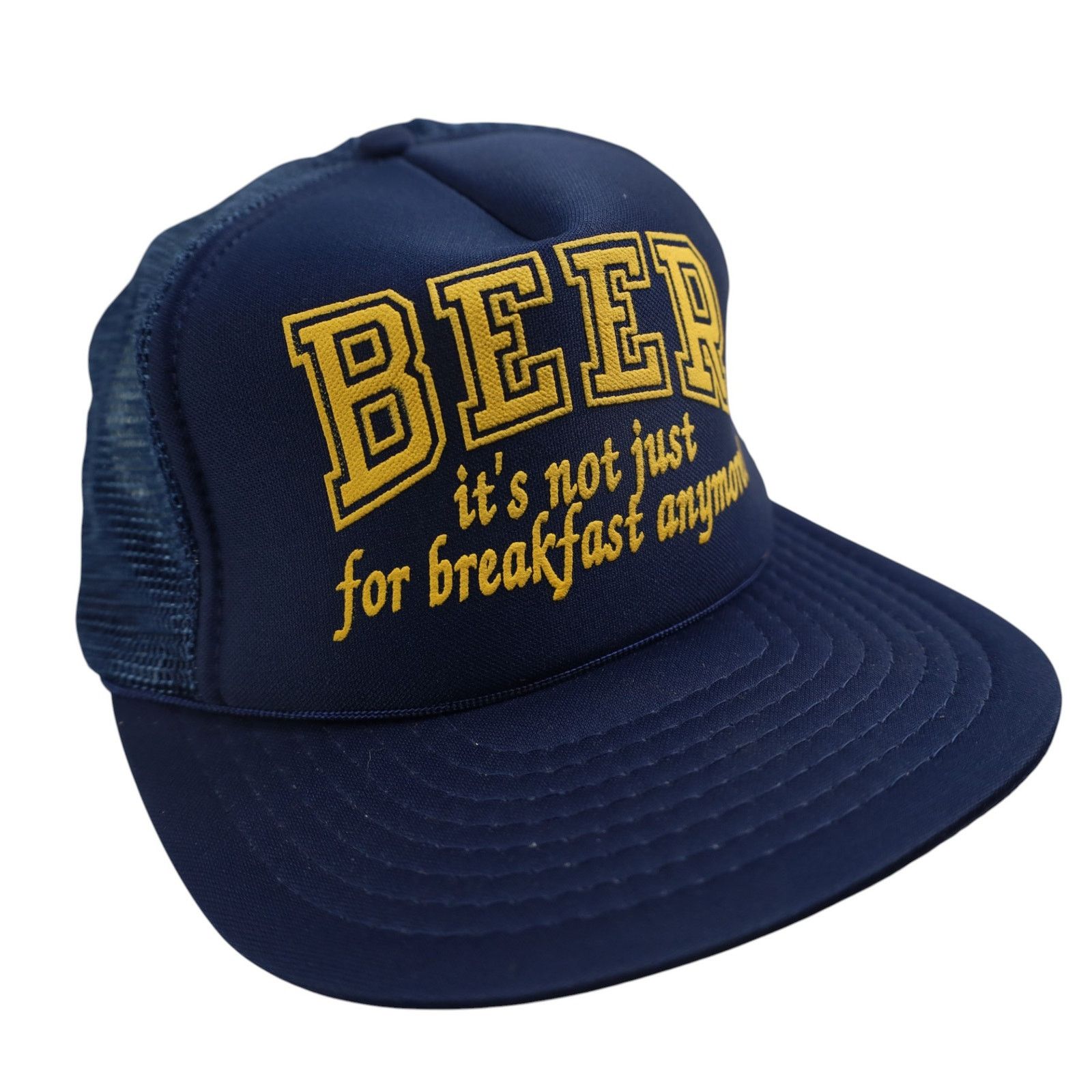 Vintage VTG Beer Its not Just for Breakfast Anymore Trucker Hat Size ONE SIZE - 2 Thumbnail