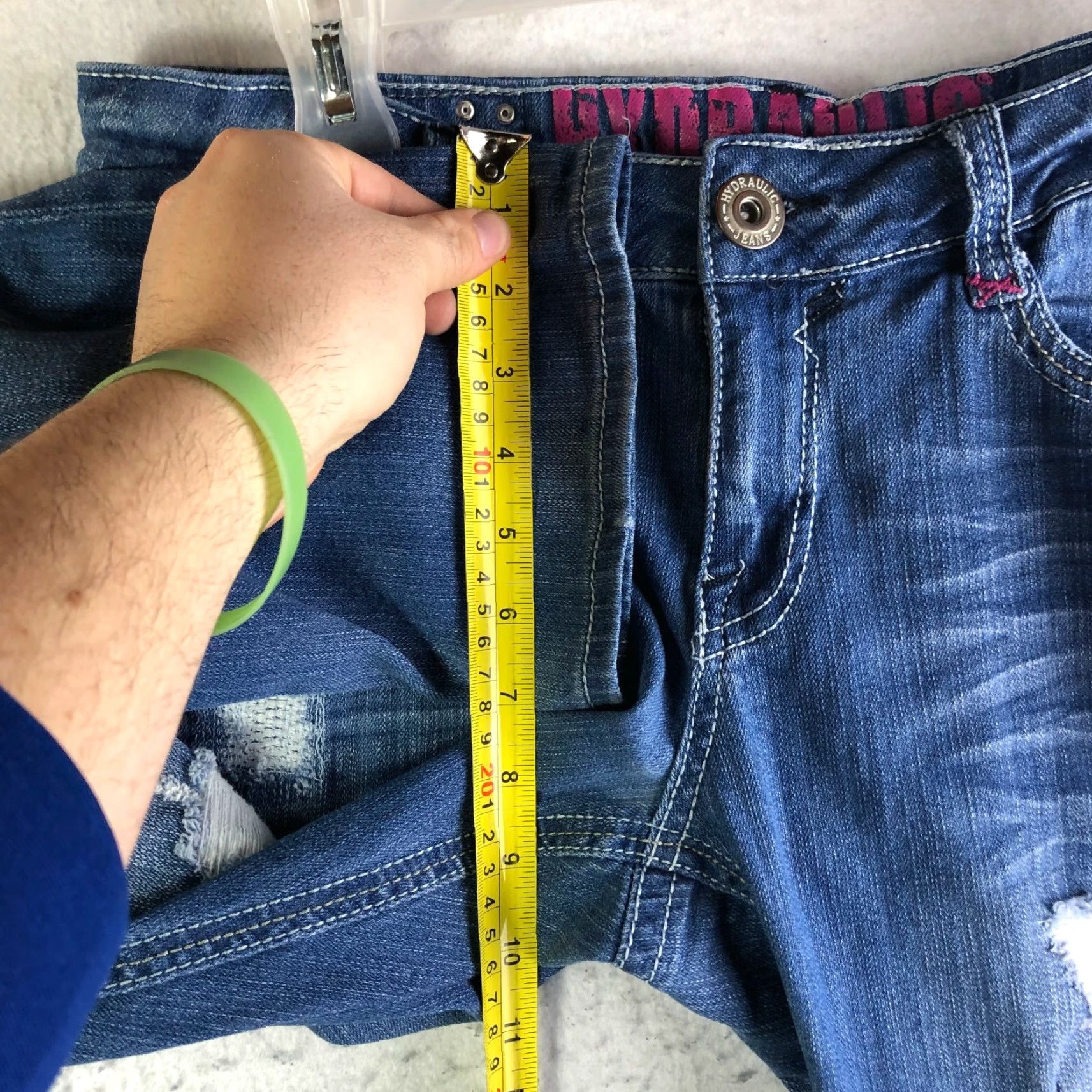 Vintage Hydraulic Gramercy Distressed Crop Womens Size 7/8 Medium Wash Blue Jeans Size 30" / US 8 / IT 44 - 4 Thumbnail