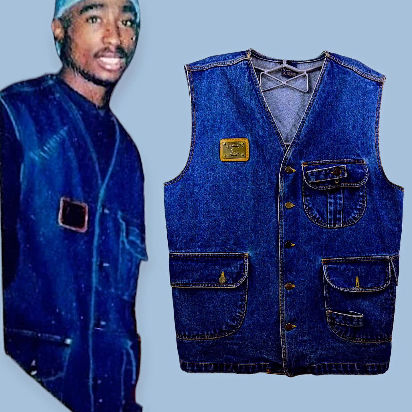 Karl Kani Karl Kani 90's Jeans Vest Size US XXL / EU 58 / 5 - 5 Thumbnail