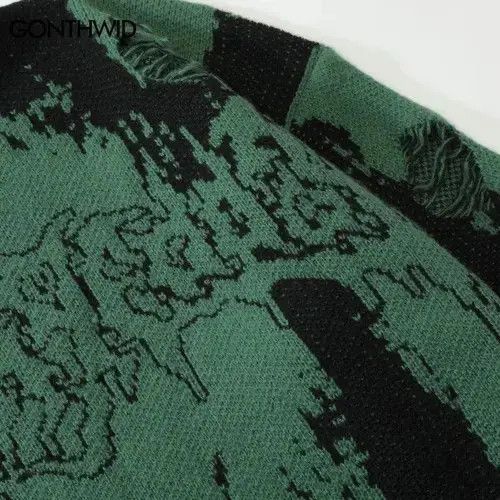 Japanese Brand Hip Hop Ripped Sweaters Grunge Y2K Vintage Size US M / EU 48-50 / 2 - 5 Thumbnail