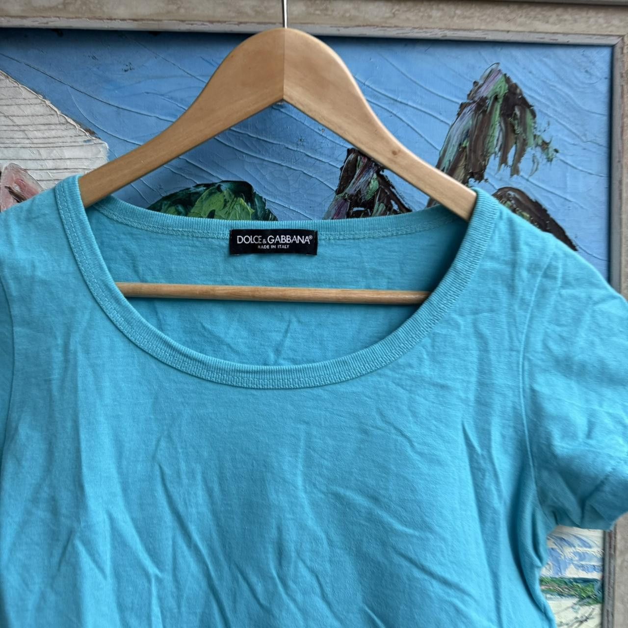 Dolce & Gabbana Dolce Gabbana Womans Blank T shirt Blue Size M / US 6-8 / IT 42-44 - 4 Thumbnail