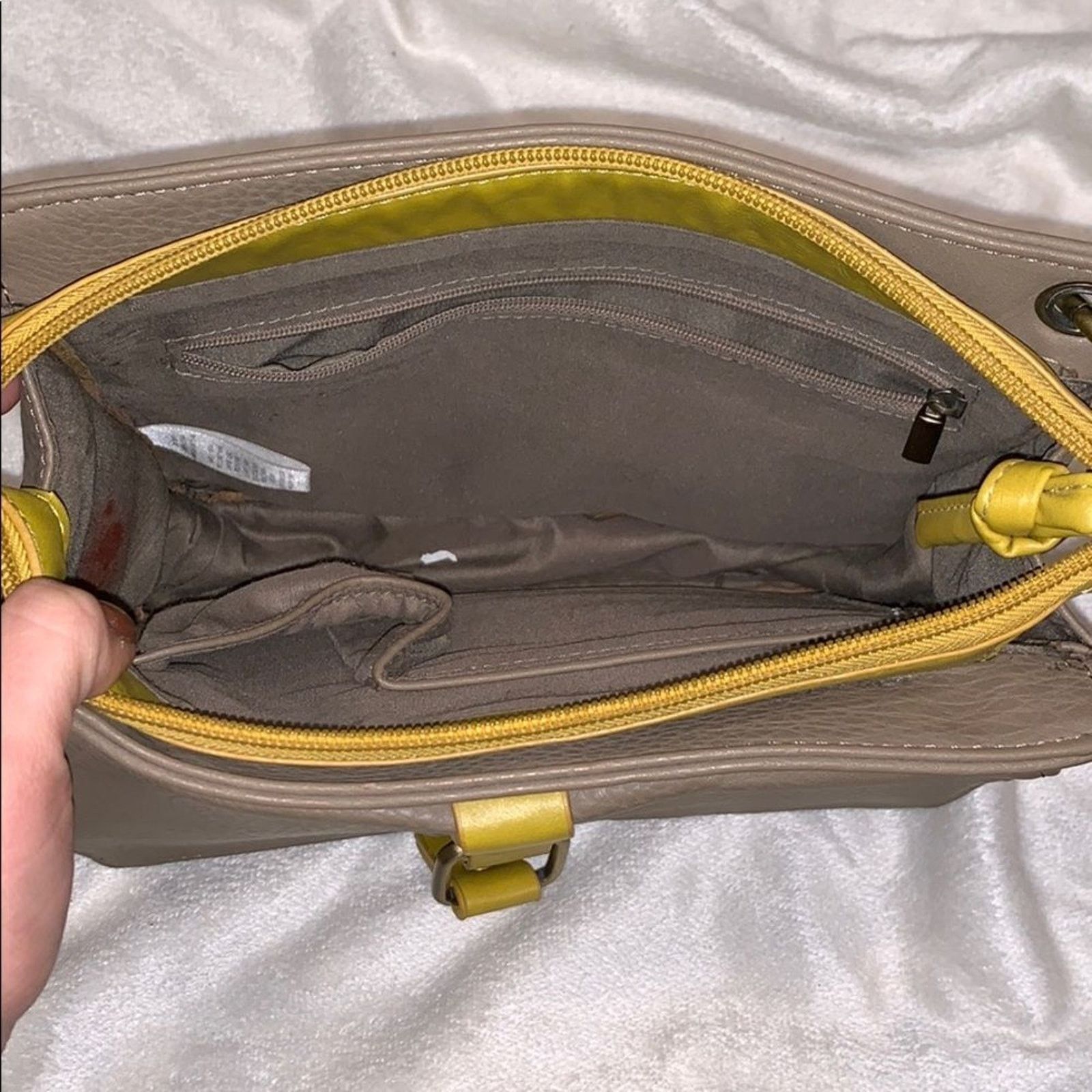 Nordstrom Nordstrom Neutral Crossbody Bag with Yellow Buckle | Sz OS Size ONE SIZE - 4 Thumbnail