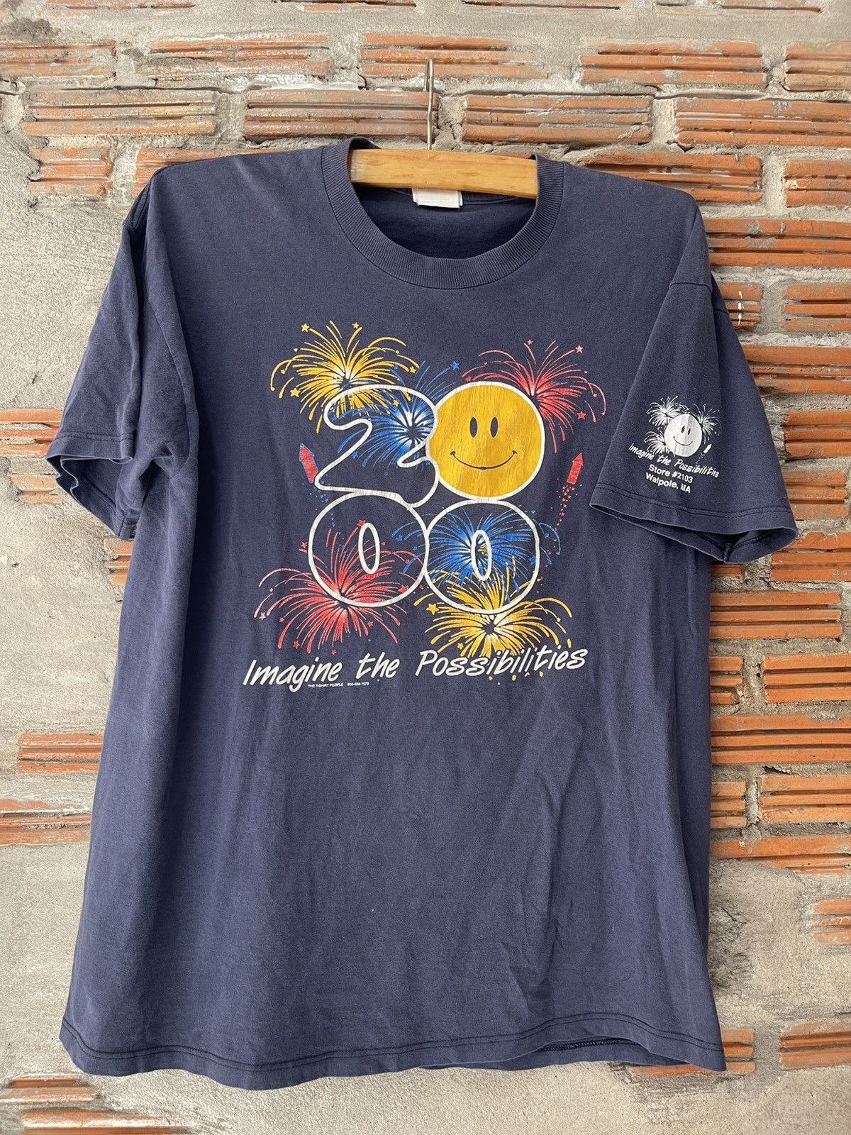 Vintage Vintage 2000 Smiley "Imagine the Possibilities" Y2K Size US L / EU 52-54 / 3 - 1 Thumbnail