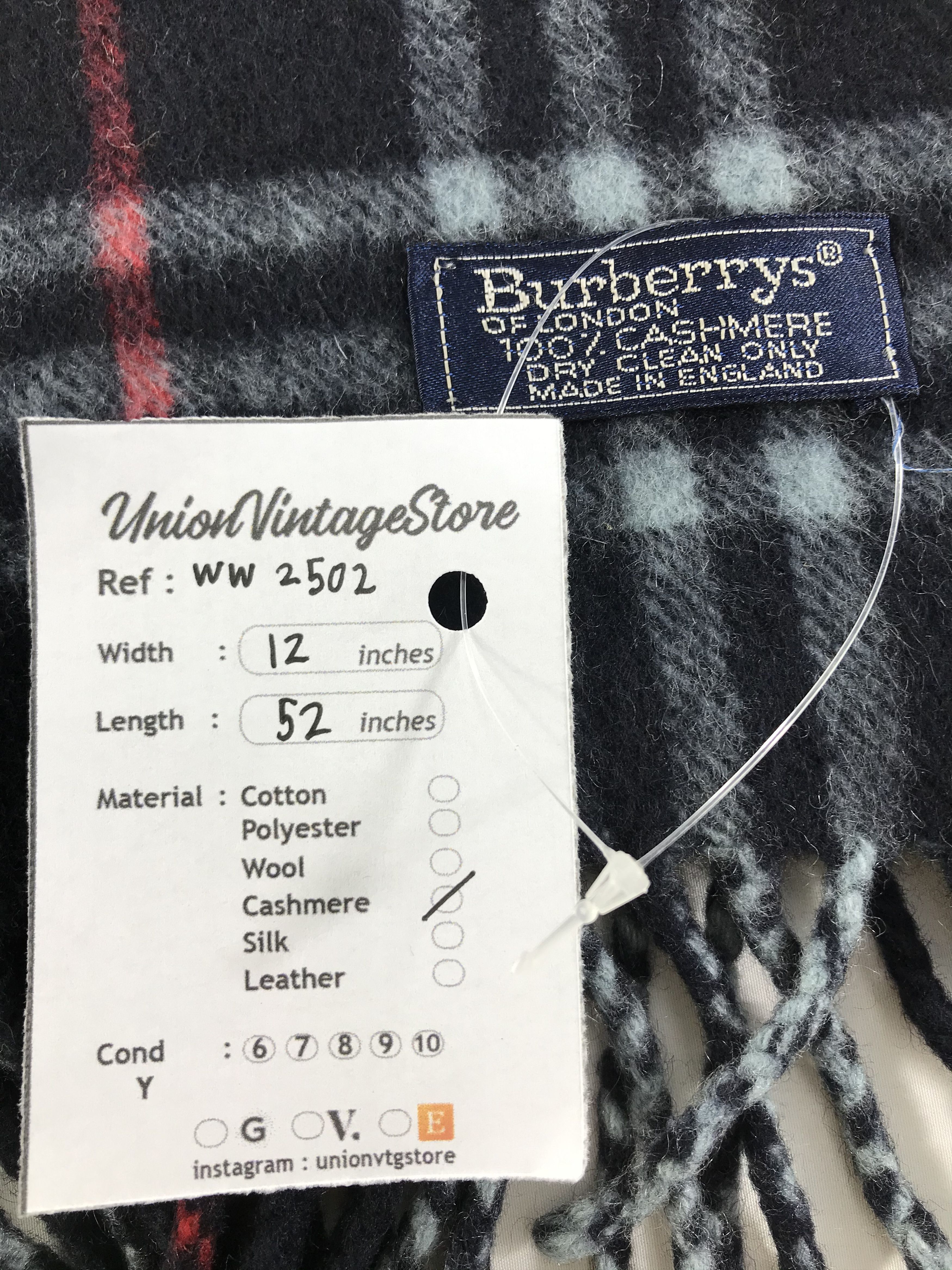 Burberry × Vintage Burberry Scarf / Muffler / Neckwear - WW2502 Size ONE SIZE - 4 Thumbnail