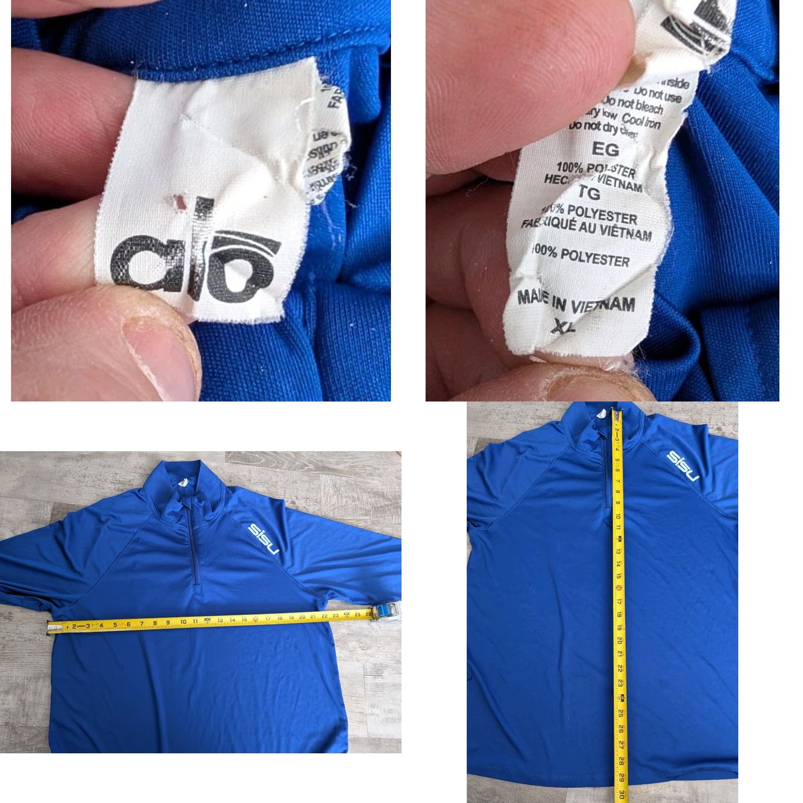 Alo ALO SISU Quarter Zip Shirt Mens XL Blue Pullover 1/4 Zip All Seasons Breathable Logo 29.5in 44 Chest Casual Sports Golf Hiking Yoga Mens Size US XL / EU 56 / 4 - 8 Thumbnail