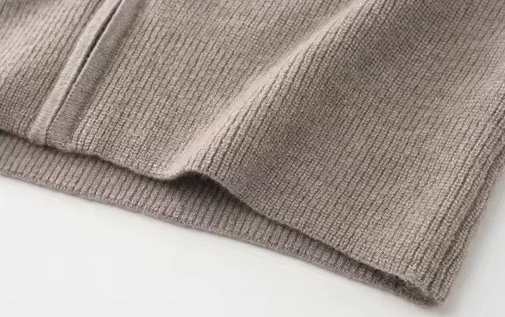 Extreme Cashmere Cashmere 100% Zipper Basic Casual Cardigan Beige Sweater Size L / US 10 / IT 46 - 5 Thumbnail