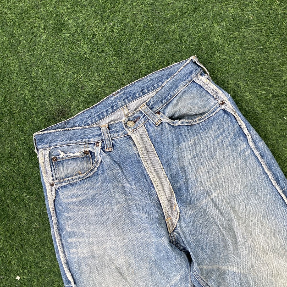 If Six Was Nine × Japanese Brand BLUE WAY DISTRESSED JEANS Size US 32 / EU 48 - 3 Thumbnail