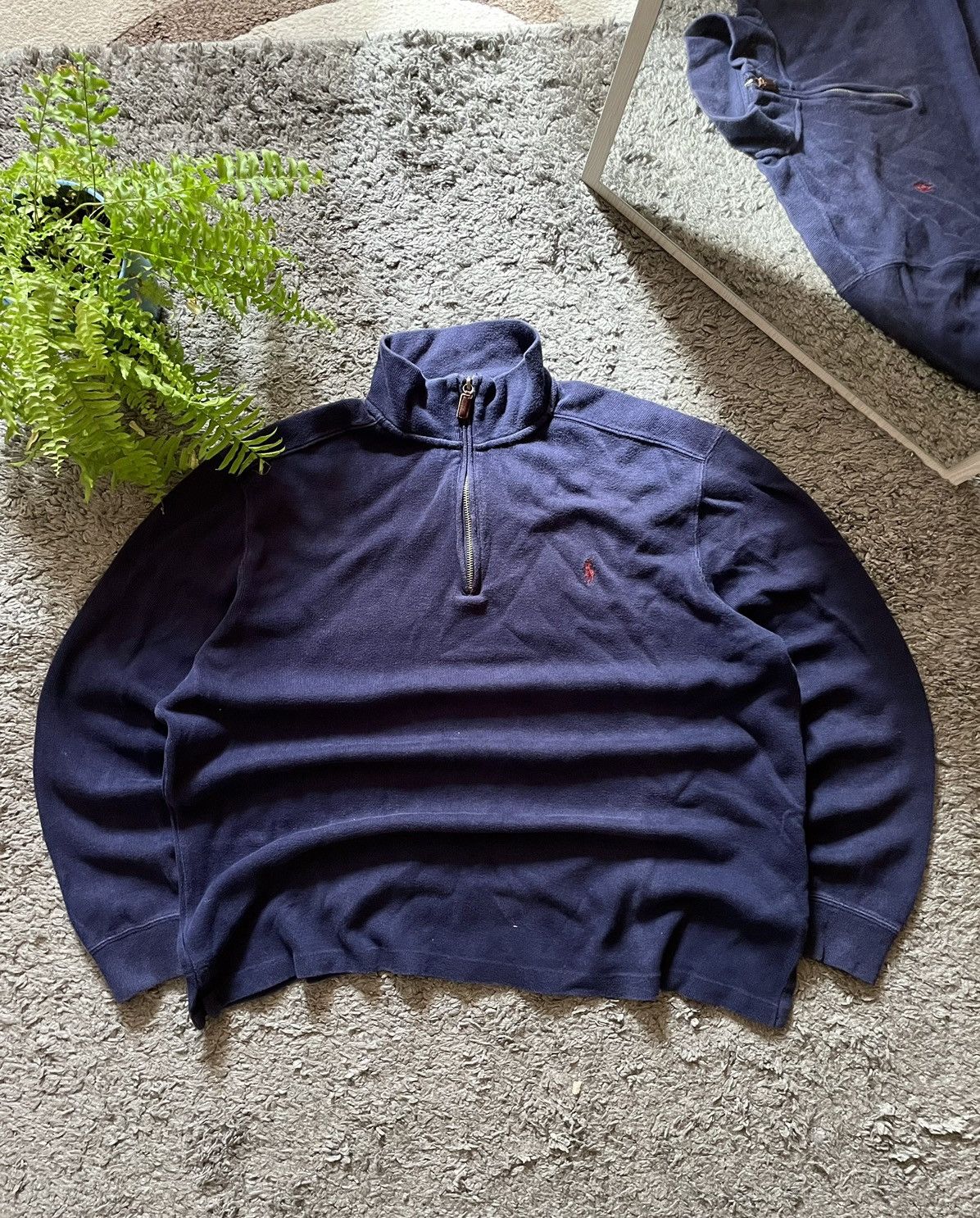 00s Polo Ralph Lauren 1/3 Zip Sweater Streetwear Vintage Logo