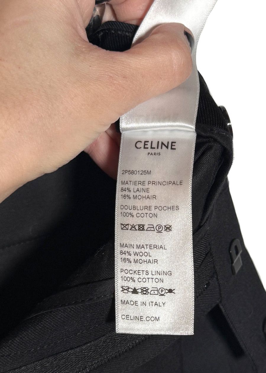 Celine Celine Black Straight Leg Pleated Trousers Size 27" / US 4 / IT 40 - 8 Thumbnail