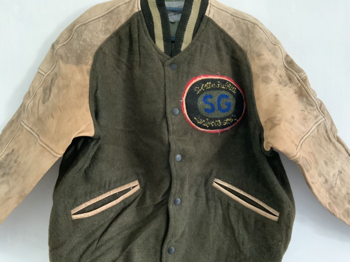 Genuine Leather Vintage Silk Road Wool Leather Rusty Varsity Jacket Size US M / EU 48-50 / 2 - 5 Thumbnail
