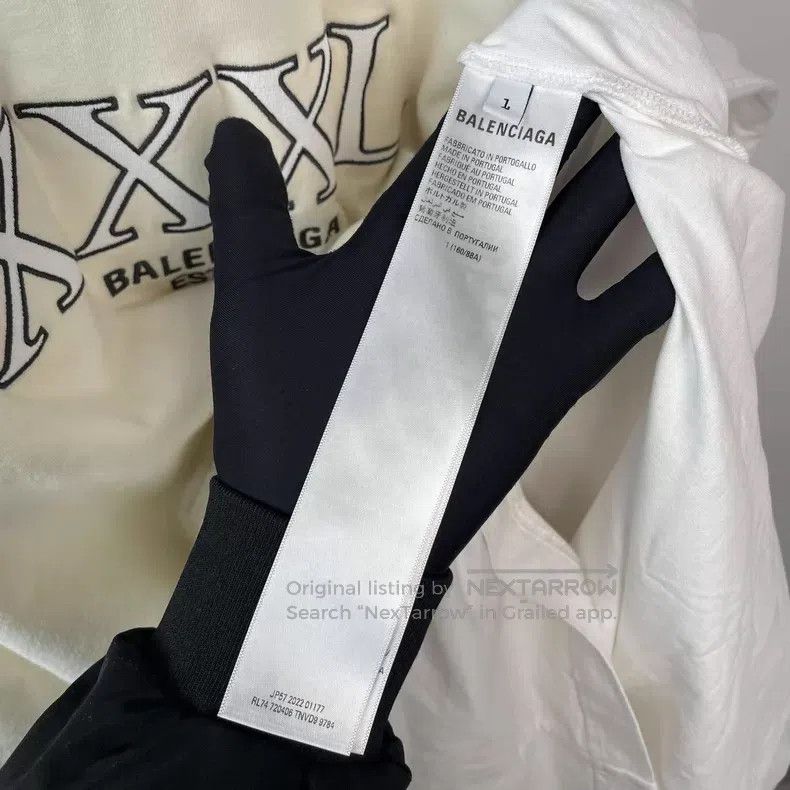 Balenciaga Balenciaga Logo letter off-white print crackle distressed Size US S / EU 44-46 / 1 - 9 Thumbnail