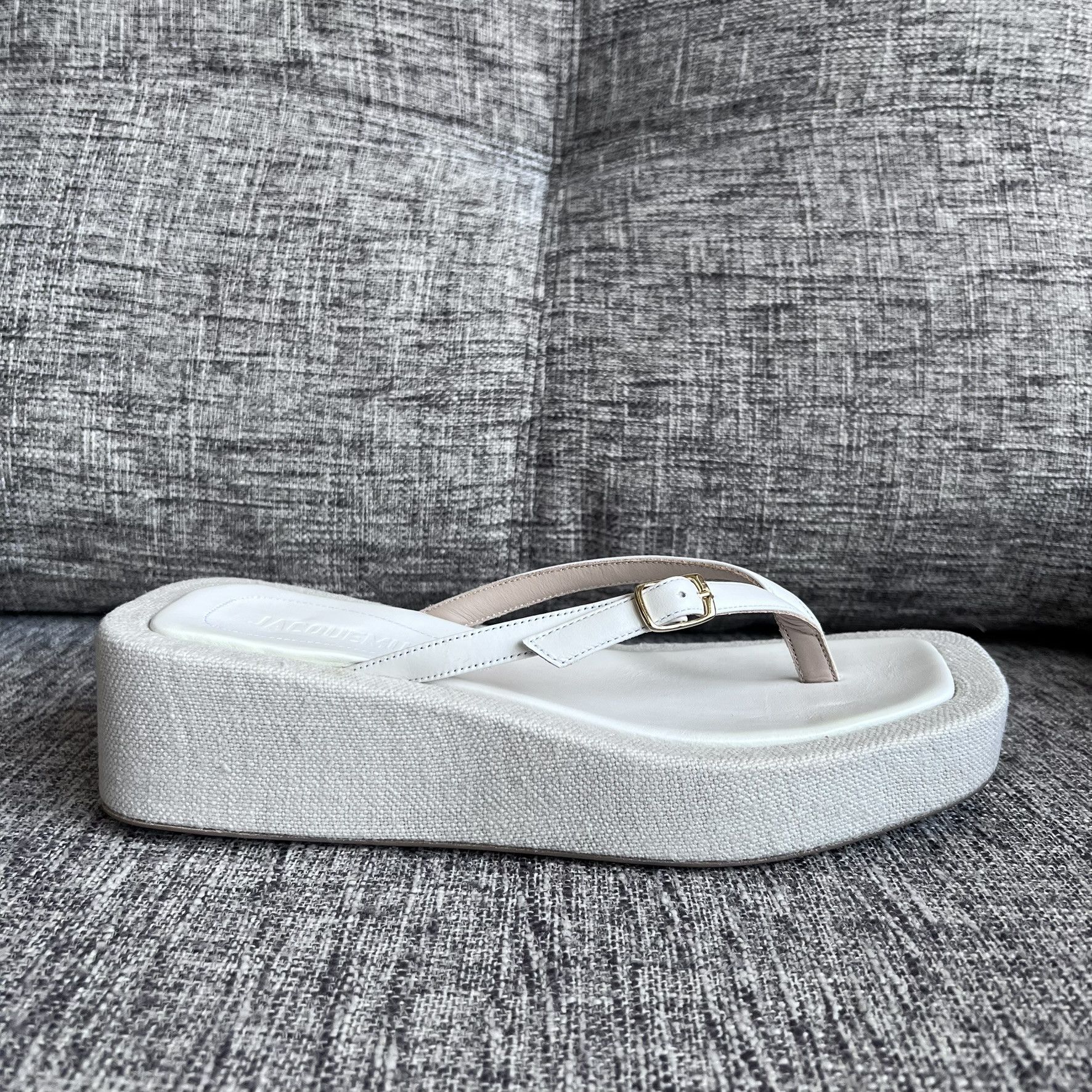 Jacquemus Jacquemus Les Tatanes Lin Platform Sandals Size IT37 Size US 7 / IT 37 - 9 Thumbnail
