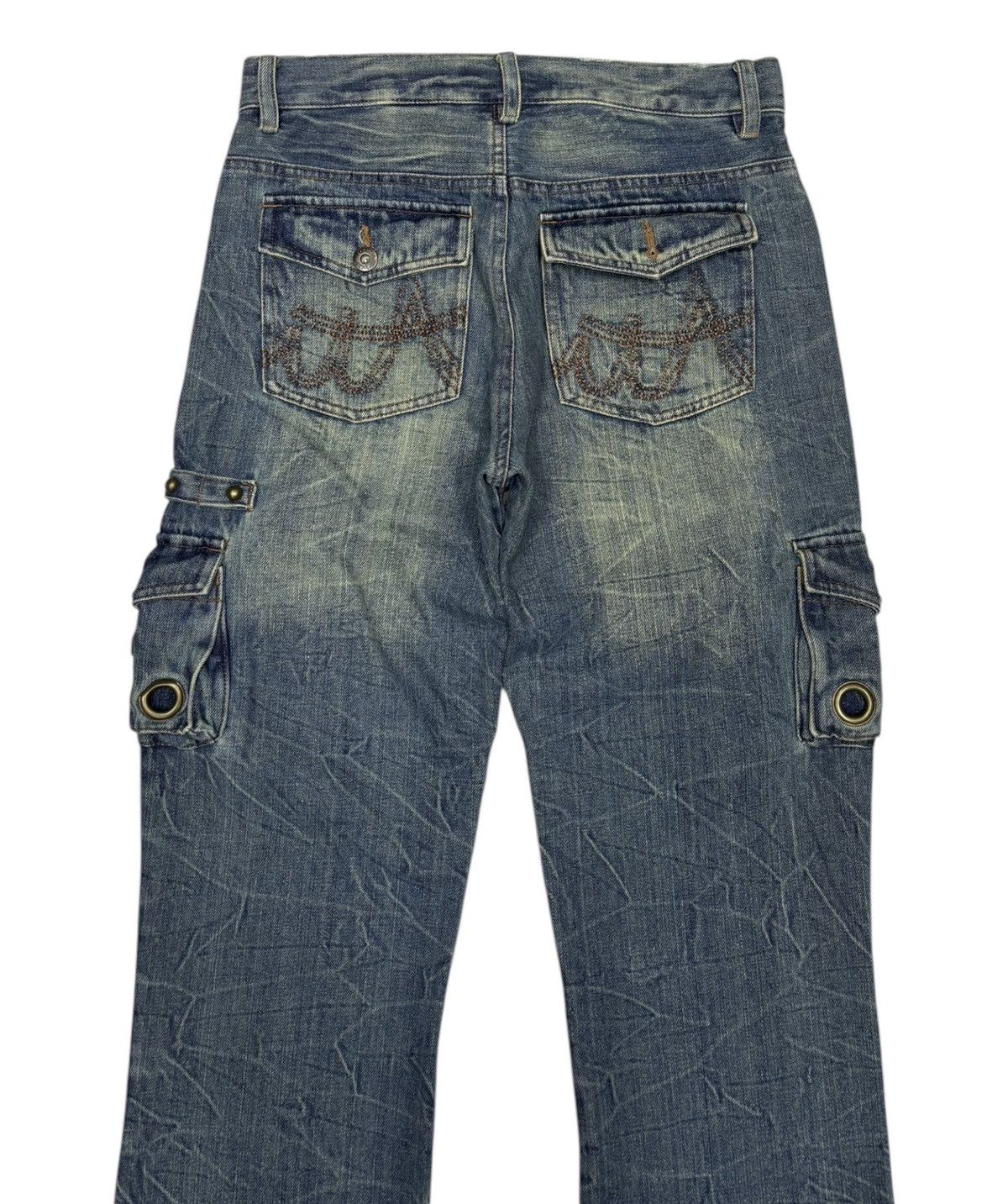 Hysteric Glamour × In The Attic × Junya Watanabe Vintage IN THE ATTIC Punk Bondage Multi Pocket Cargo Jeans Size US 29 - 5 Thumbnail