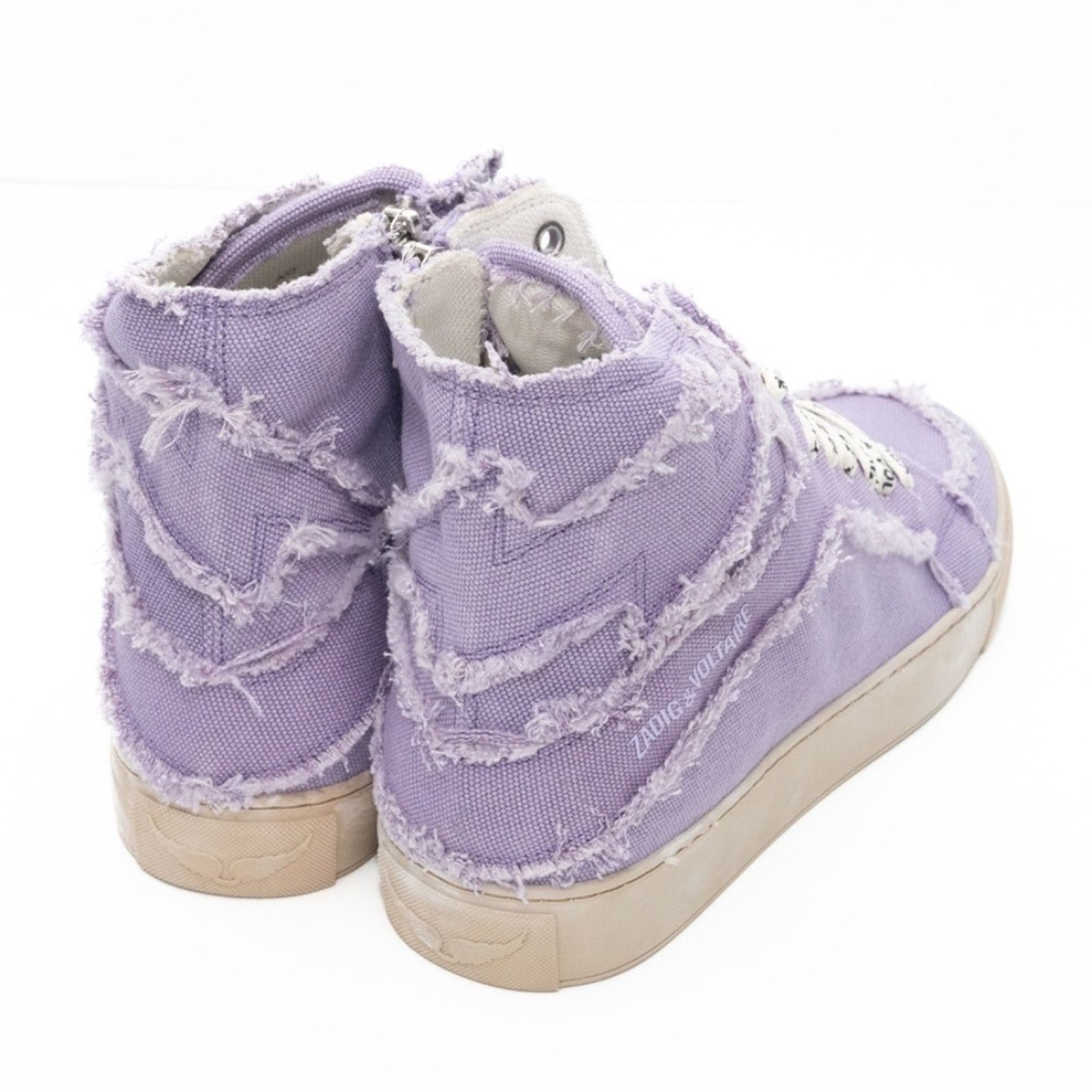 Zadig & Voltaire Zadig Voltaire. High Flash Canvas Shoes In Purple. Size US 10 / IT 40 - 12 Thumbnail