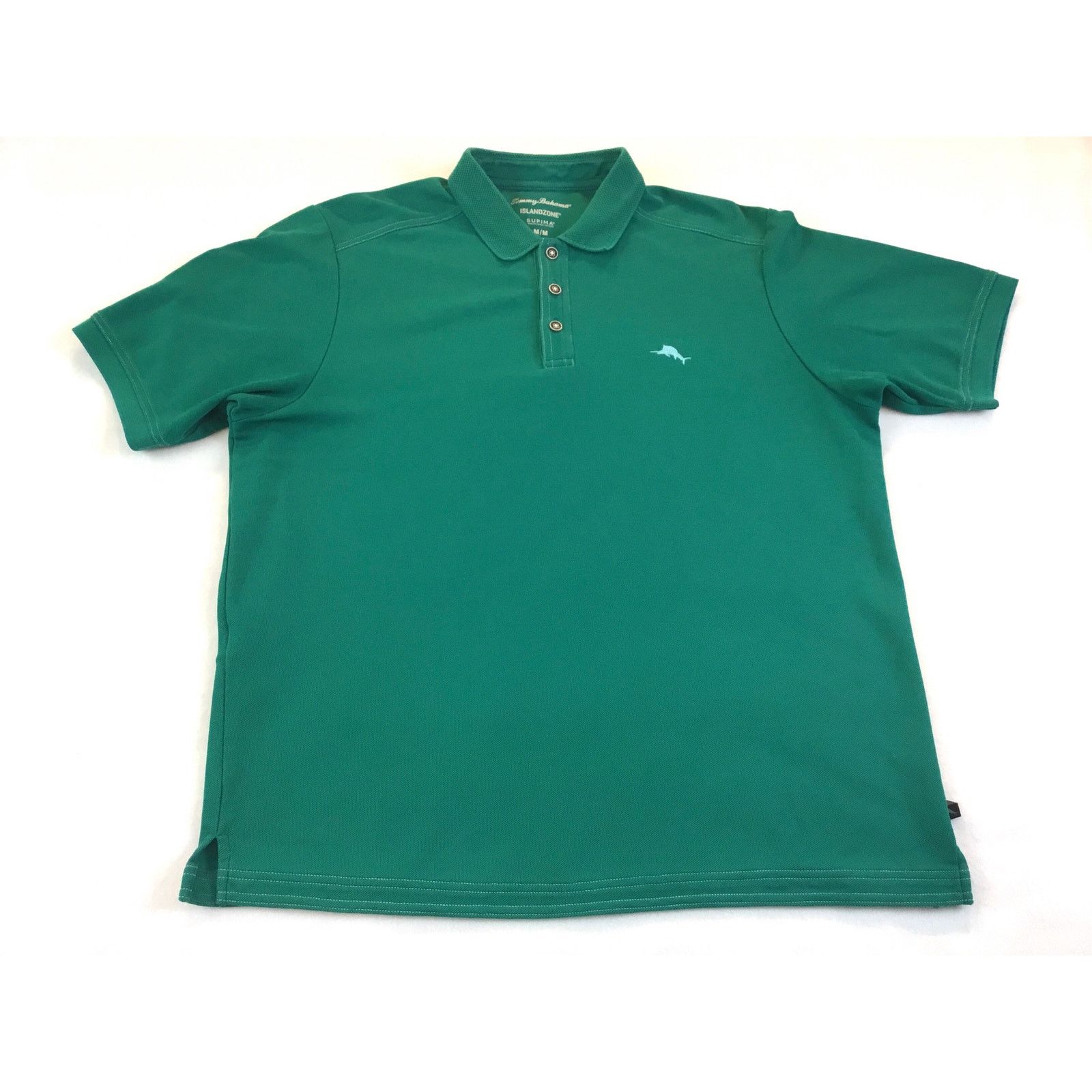 Tommy Bahama Tommy Bahama Emerald Green Logo Polo Shirt Size Medium Size US M / EU 48-50 / 2 - 1 Thumbnail