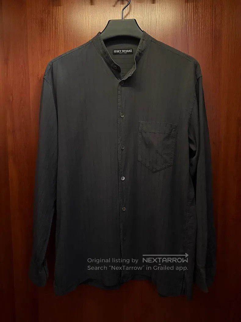 Issey Miyake Issey Miyake size:one size Striped Half-Collar Long Sleeve Size XXS / US 00 / IT 34 - 1 Thumbnail
