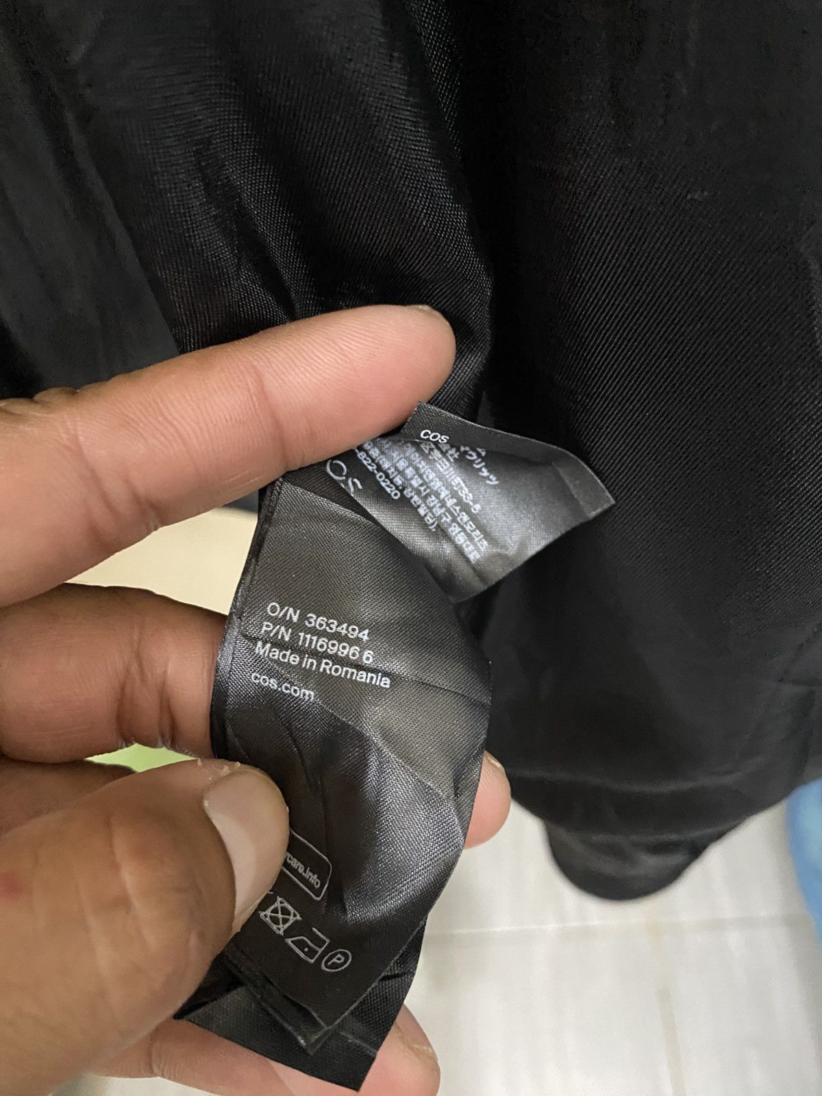 Cos Cos Black Wool Coat Jacket Size XS / US 0-2 / IT 36-38 - 8 Thumbnail