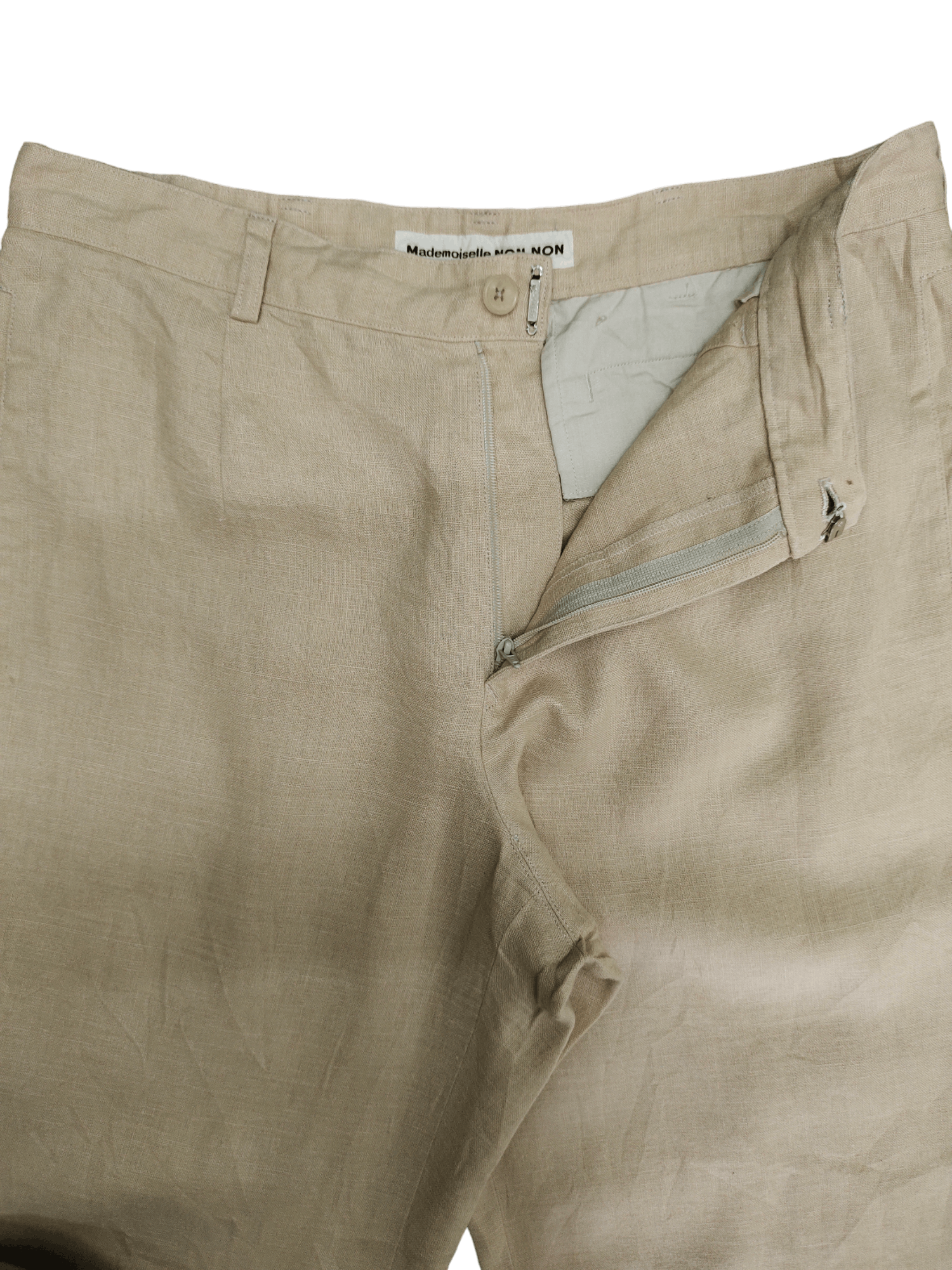Mademoiselle Non Non Vintage 90s Mademoiselle Linen Trouser Pants Size US 29 - 9 Thumbnail