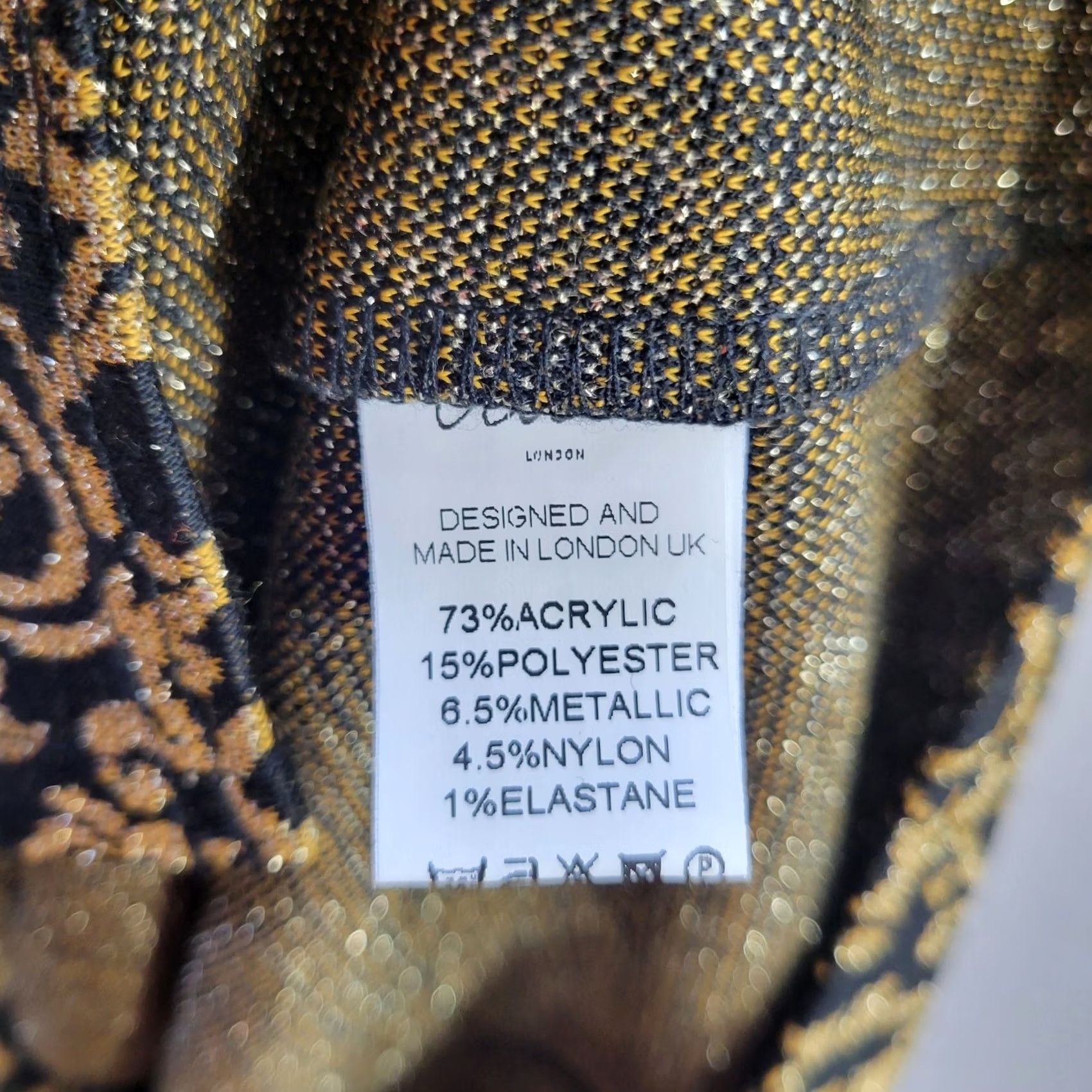 CLOSED Closet Black Gold Brocade Sheath Dress 8 NWT 3/4 Sleeve V-Neck Formal Evening Party/Cocktail Womens Size M / US 6-8 / IT 42-44 - 6 Thumbnail