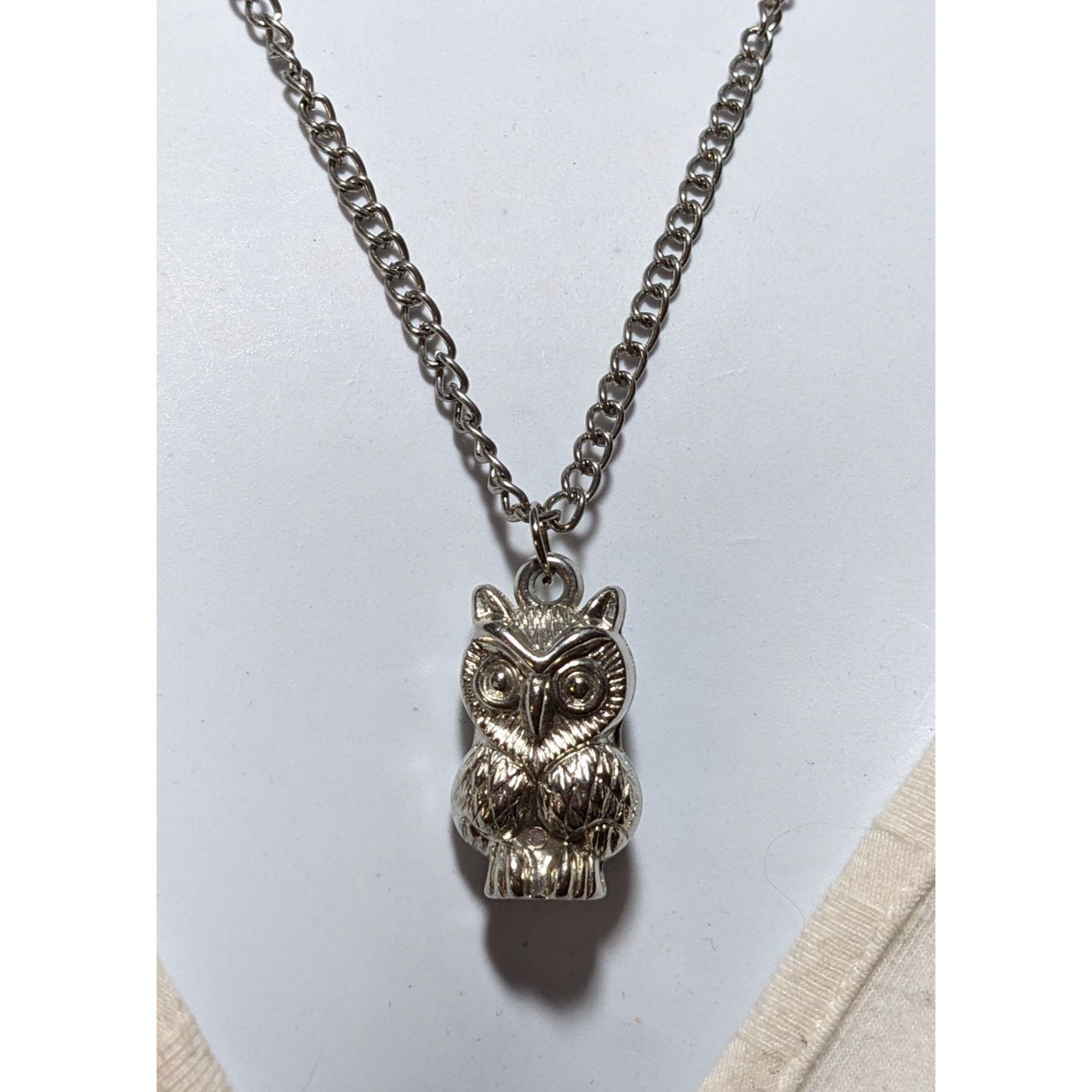Other Silver Puffed Owl Necklace Size ONE SIZE - 6 Thumbnail