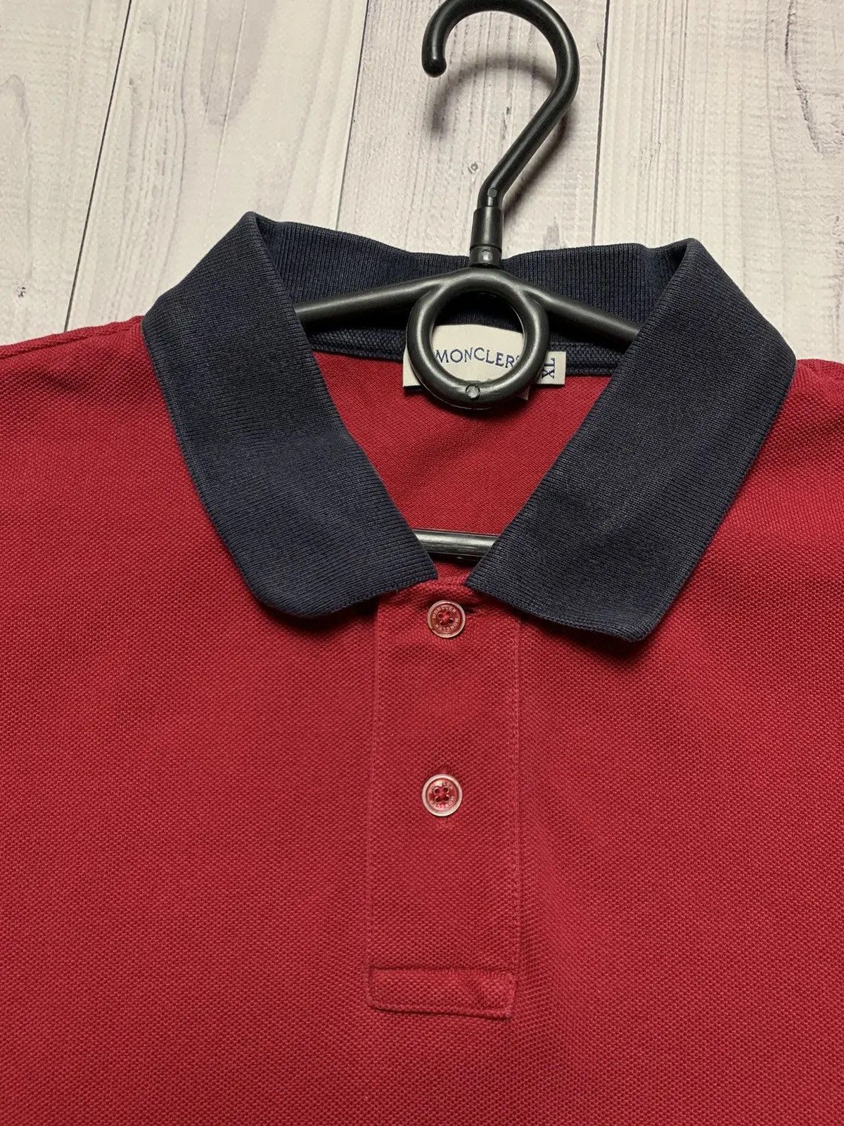Moncler Vintage Moncler polo tee logo size L rare Size US L / EU 52-54 / 3 - 4 Thumbnail