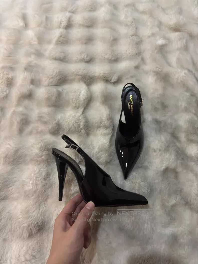 Saint Laurent Paris Saint Laurent Paris Crystal Rhinestone Patent Leather Poin Size US 5.5 / IT 35.5 - 1 Thumbnail