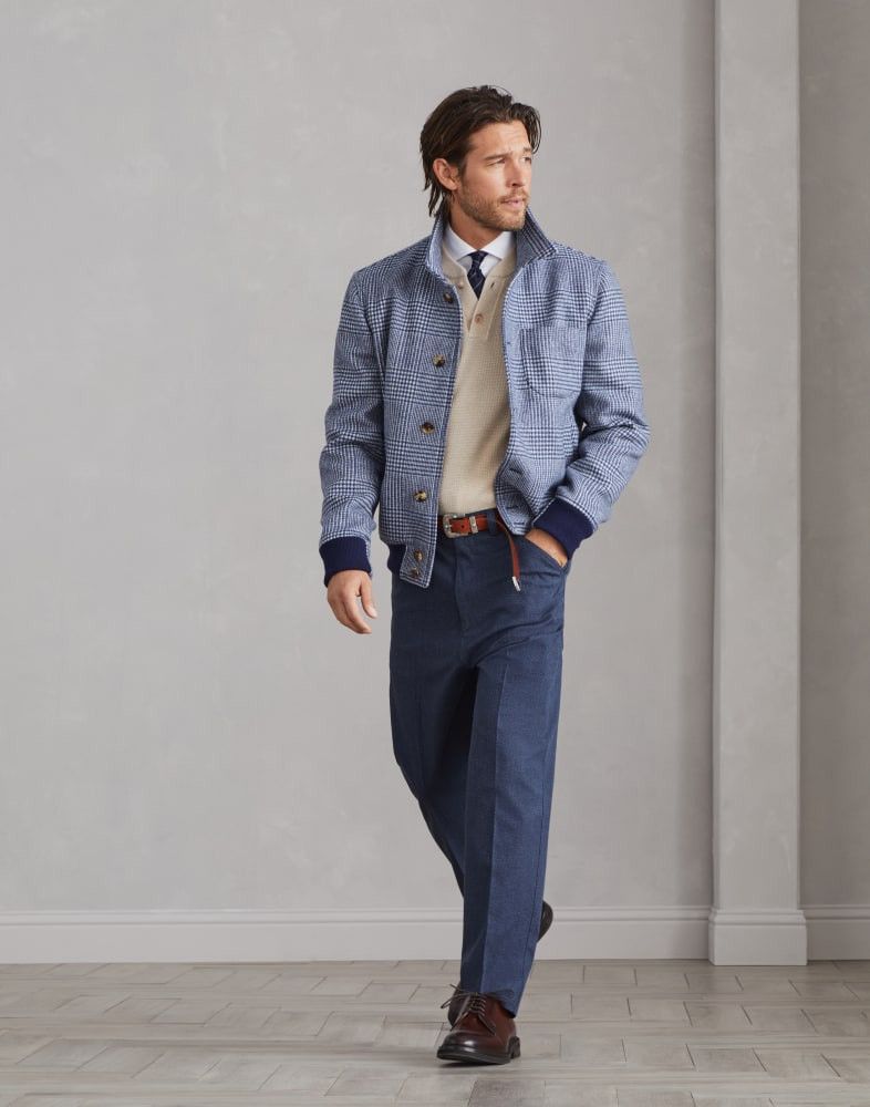 Brunello Cucinelli o1w1db10825 Jacket in Blue Size US S / EU 44-46 / 1 - 3 Thumbnail