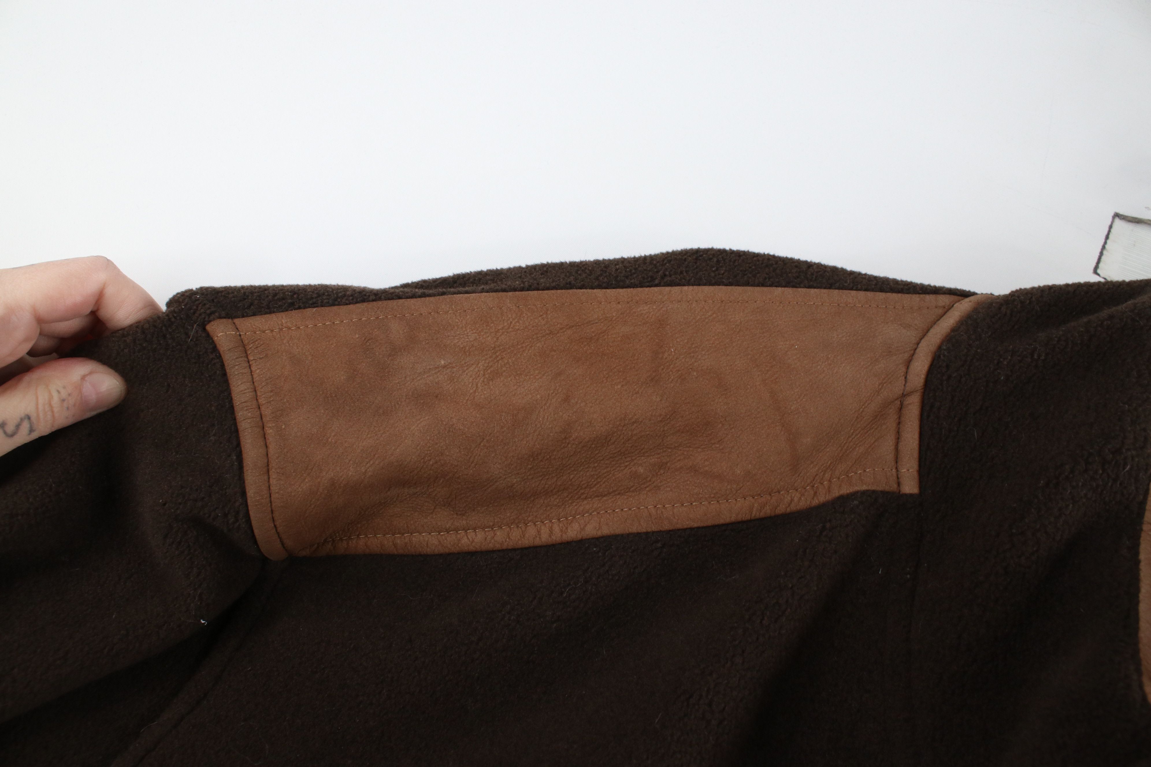 Cabelas × Vintage Vintage 90s Cabelas Trim Full Zip Fleece Jacket Brown Size US XXL / EU 58 / 5 - 8 Thumbnail
