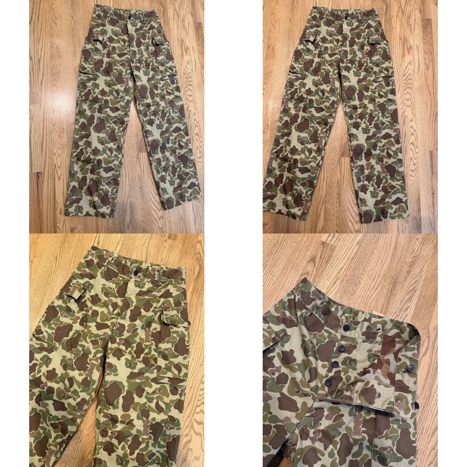Vintage VINTAGE Army Camo Frogskin Pants Small 30x31 Unbranded Twill Cargo Military Reproduction Men's Pants Size US 29 - 8 Thumbnail