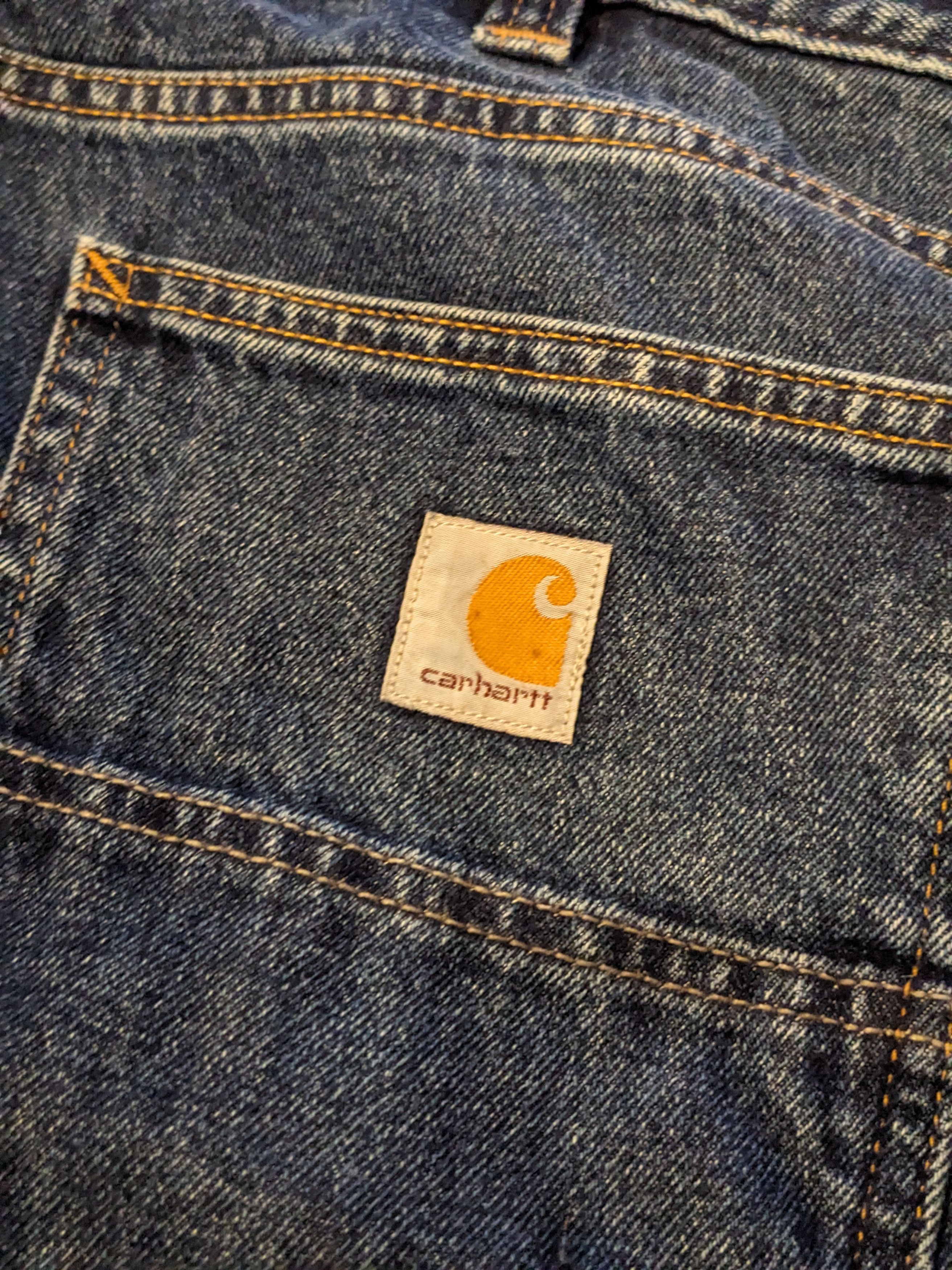Carhartt × Vintage Carhartt 42 x 30 Relaxed Fit Blue Denim Jeans Size US 42 / EU 58 - 2 Thumbnail