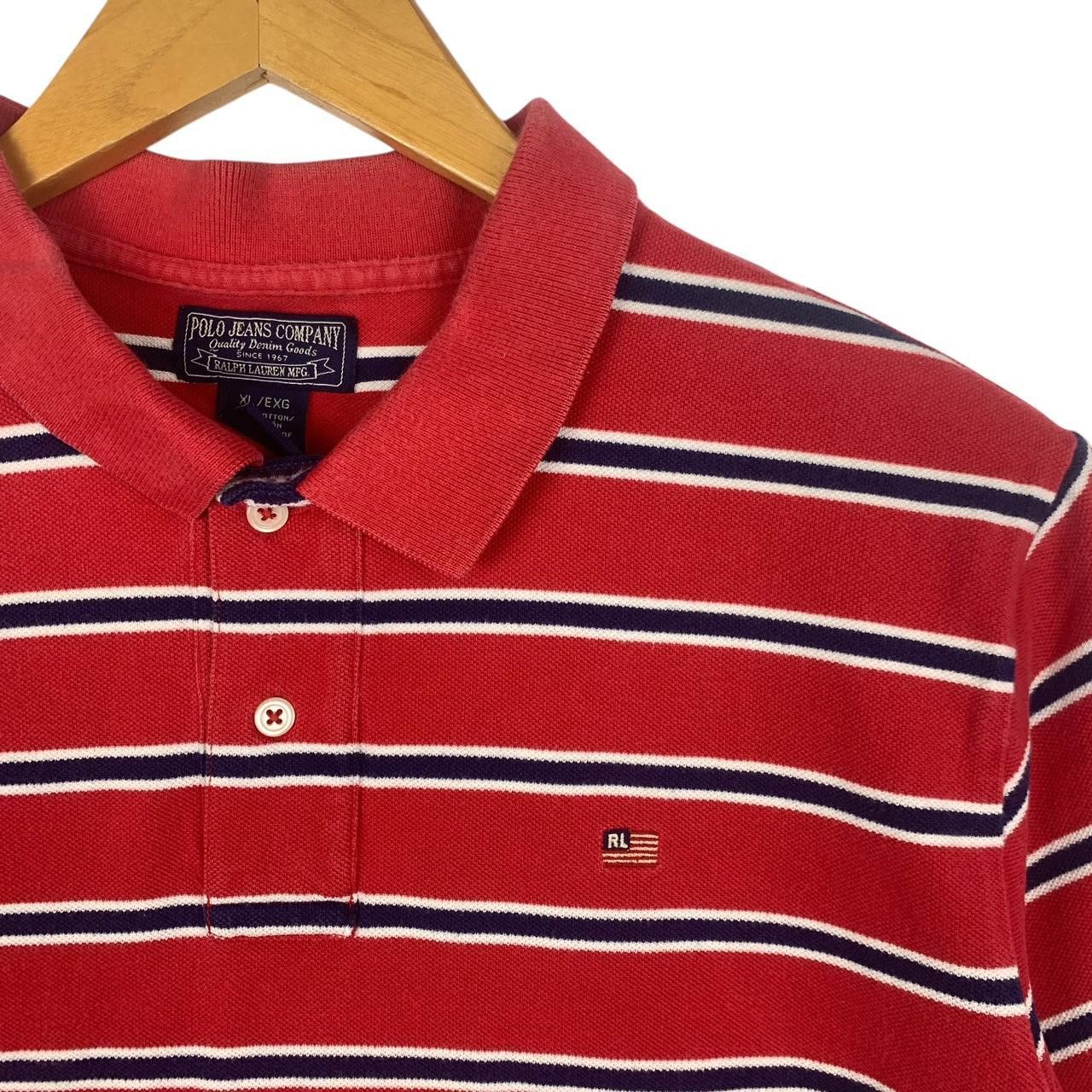 Vintage Vintage POLO JEANS COMPANY Ralph Lauren Striped Size US XL / EU 56 / 4 - 5 Thumbnail