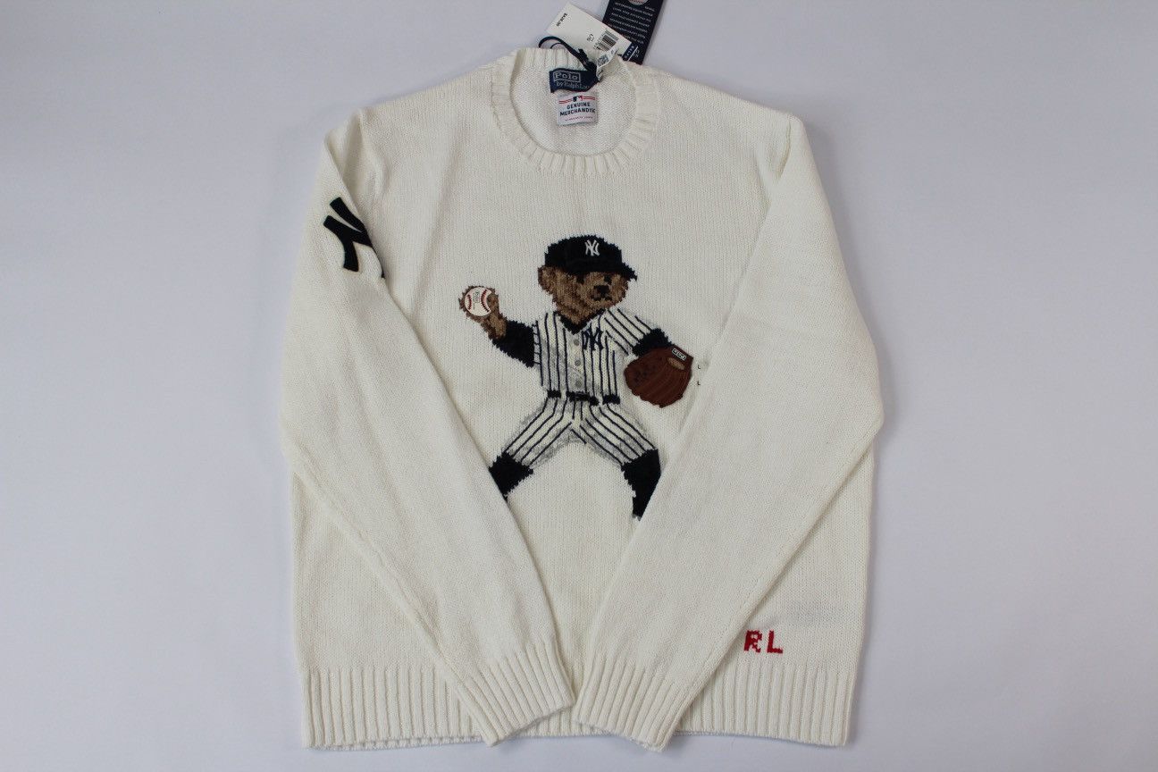 Polo Ralph Lauren Polo Ralph Lauren Yankees Bear Sweater Size US L / EU 52-54 / 3 - 1 Thumbnail