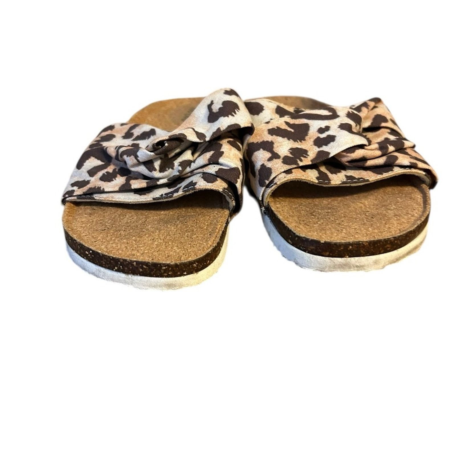 American Eagle Outfitters Aerie Leopard Print Cork Knot Slide Sandals Size US 9 / IT 39 - 4 Thumbnail