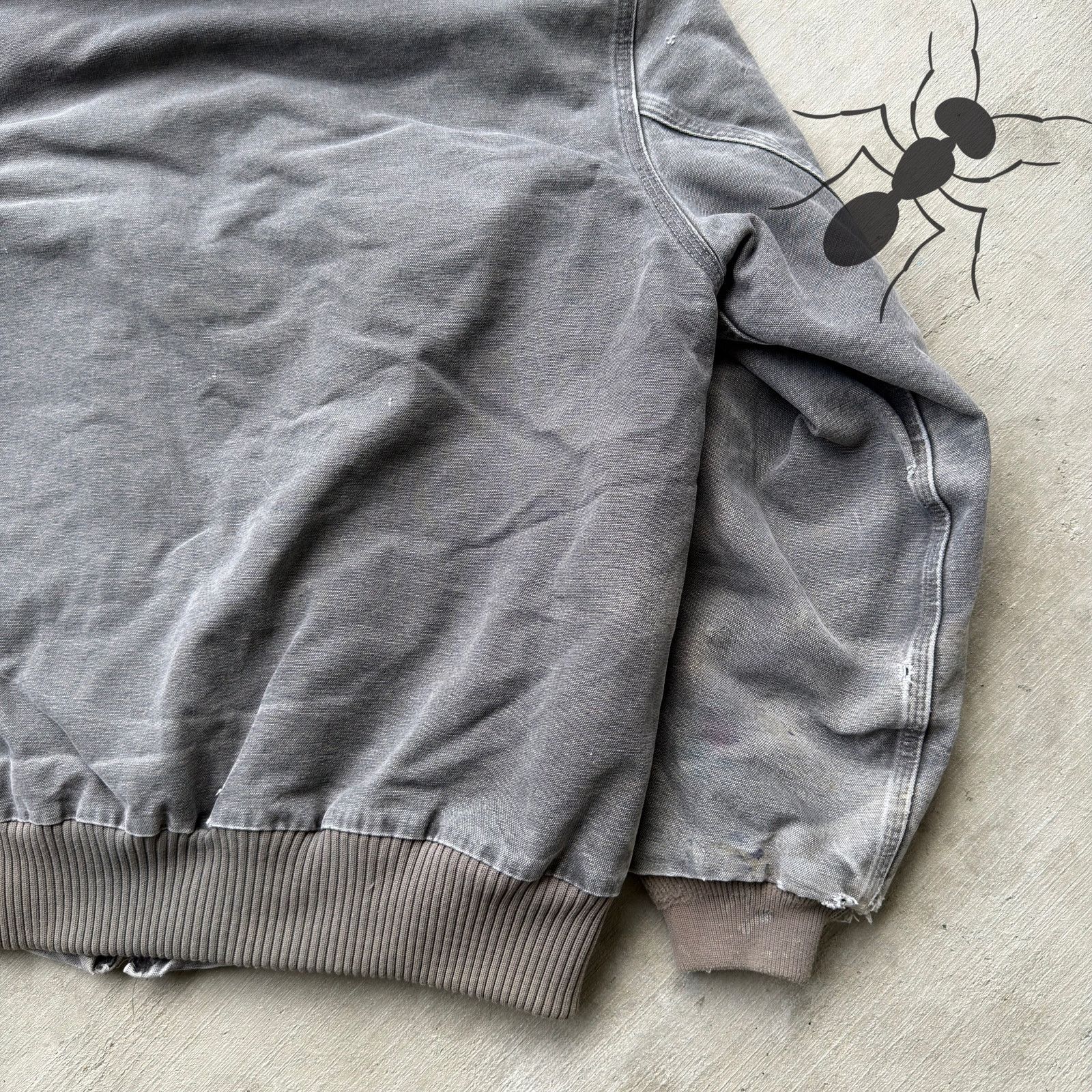 Carhartt × Vintage Carhartt J130 GVL Gray hooded work wear jacket Size US L / EU 52-54 / 3 - 8 Thumbnail