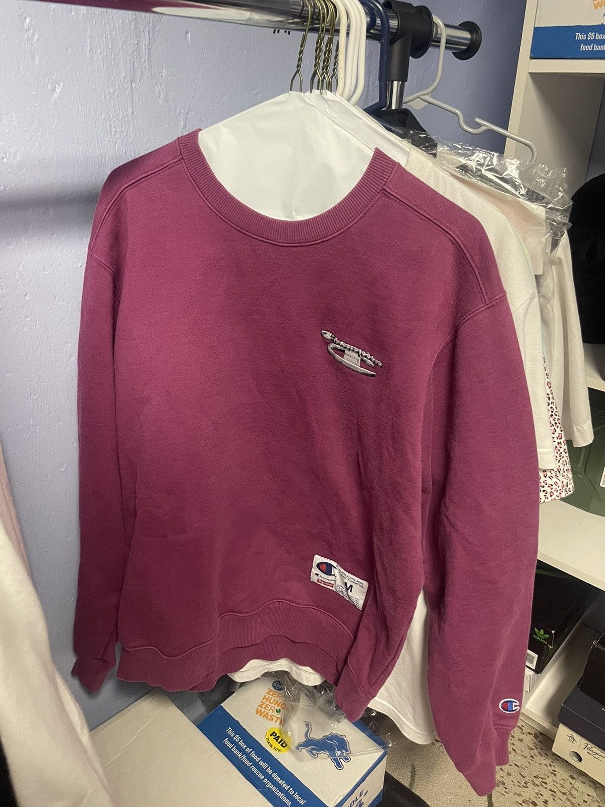 Supreme Supreme x Champion 3D Metallic Crewneck Purple | Grailed