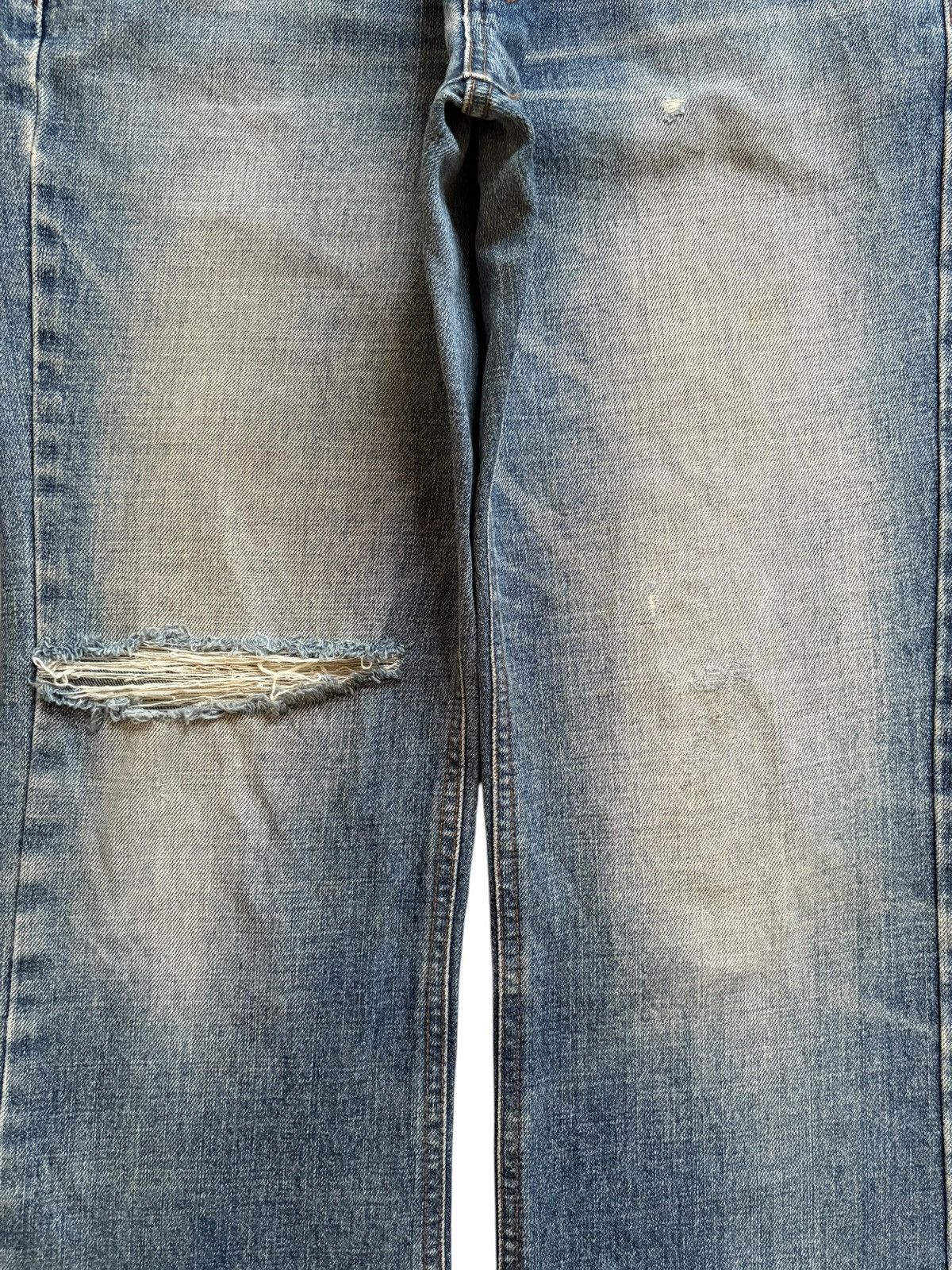 Japanese Brand Vintage Japanese Brand Faded Wash Ripped Flare Jeans Size US 33 - 5 Thumbnail