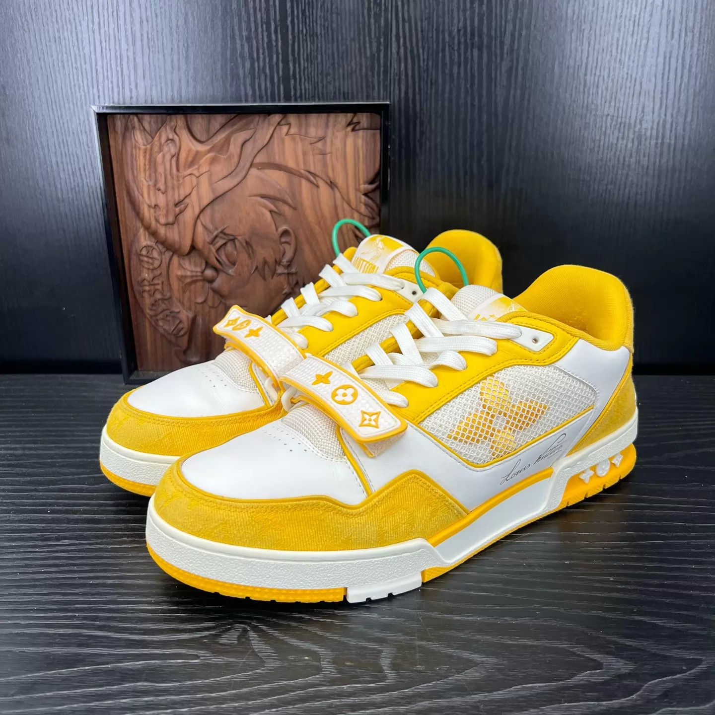 Louis Vuitton LV Trainer White Yellow Velcro 9.5/43.5 Size US 10.5 / EU 43-44 - 1 Thumbnail