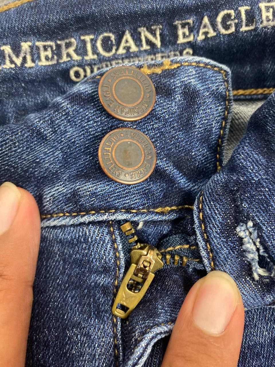 American Eagle Outfitters american eagles stretch artist bootcut flare distresseddenim Size 36" / US 14 / IT 50 - 13 Thumbnail