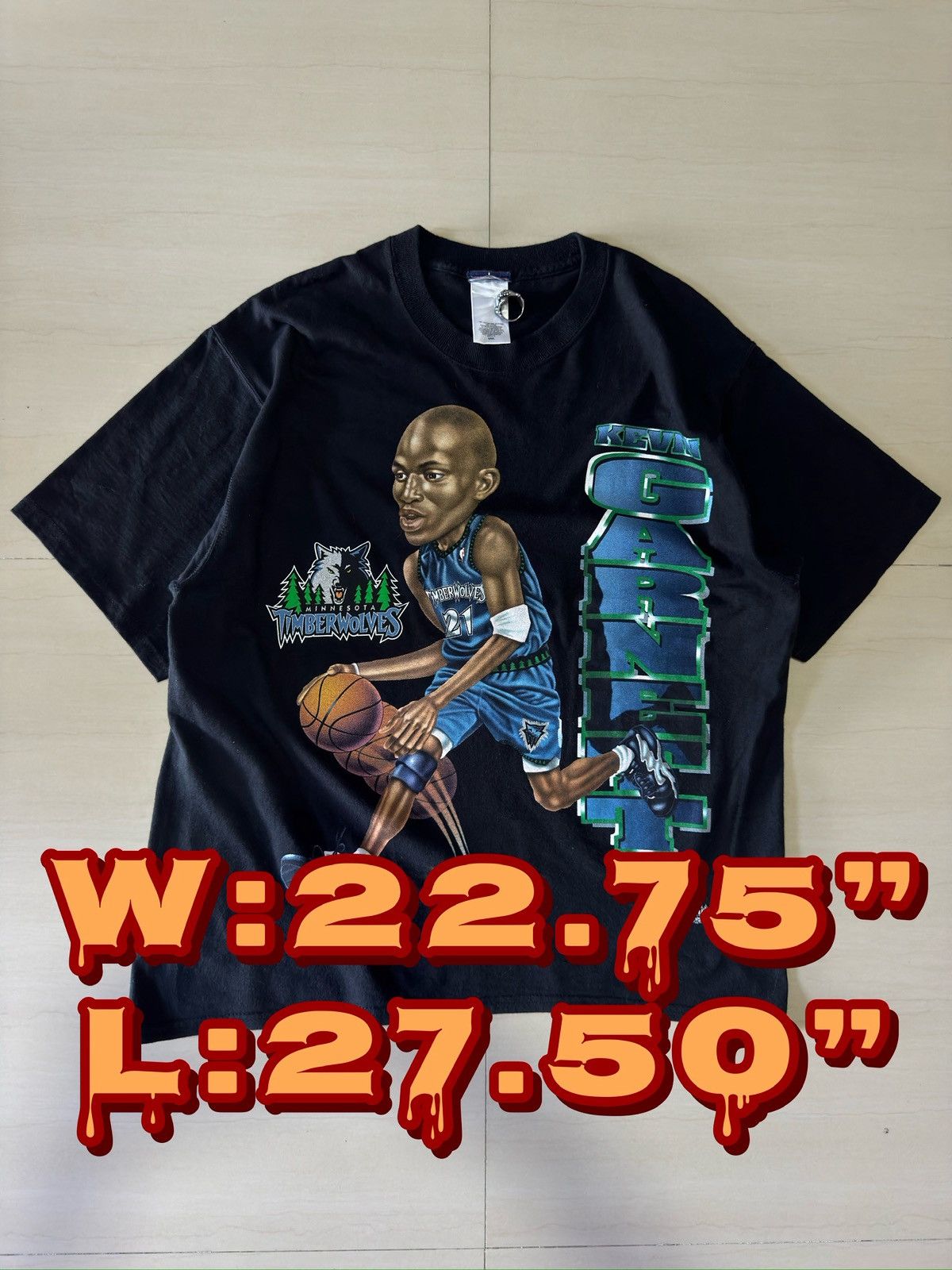 90s Kevin Garnett Minnesota Timberwolves Basketball VTG Tee